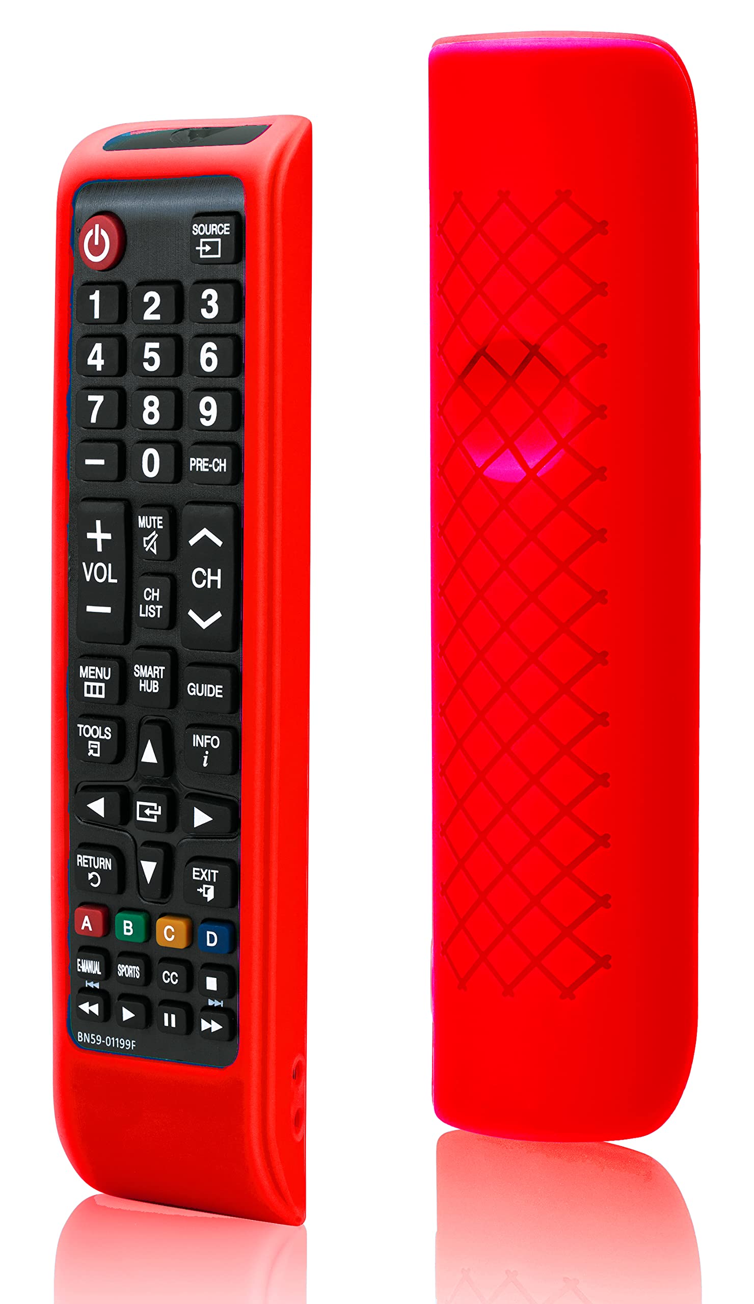 Remote Case For Samsung Tv Controller, Silicone Remote Cover For Bn59 01199F Samsung Remote Control, Smart Tv Remote Skin Sleeve Red