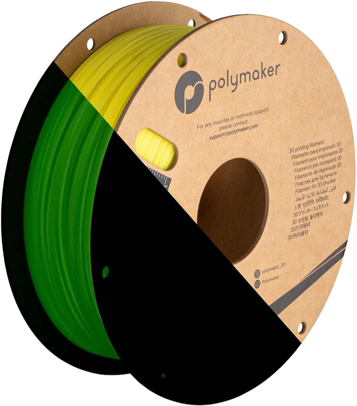 Polymaker Luminous Pla Filament 1.75Mm, Luminous Yellow Pla 3D Printer Filament 1.75 1Kg   Polylite 1.75 Pla 3D Printing Filamen