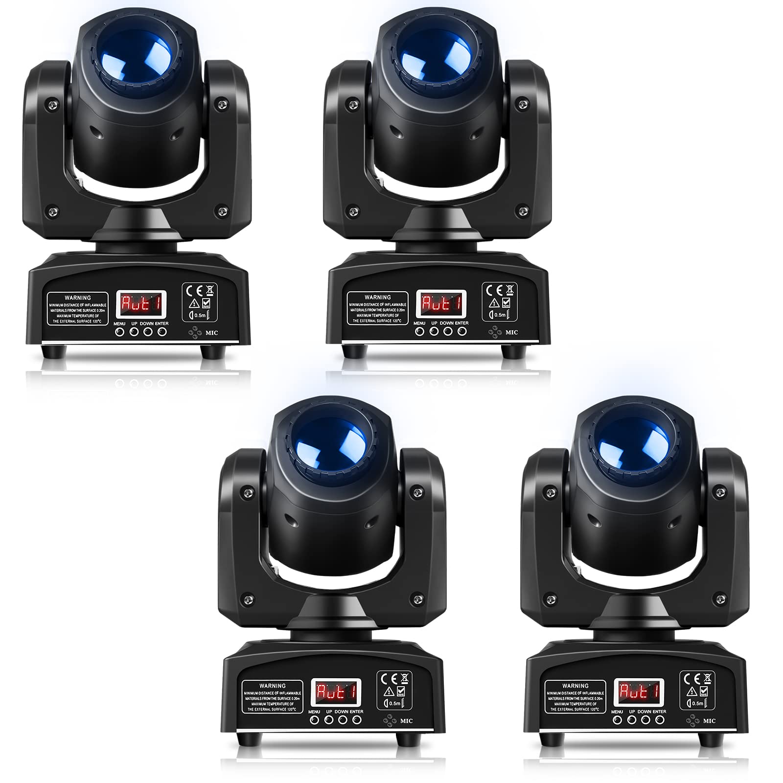 UKing LED Moving Head Light, 25W Moving Head DJ Lights with 7 GOBO 7 Color and Open White Stage Lighting by DMX and Sound Activ