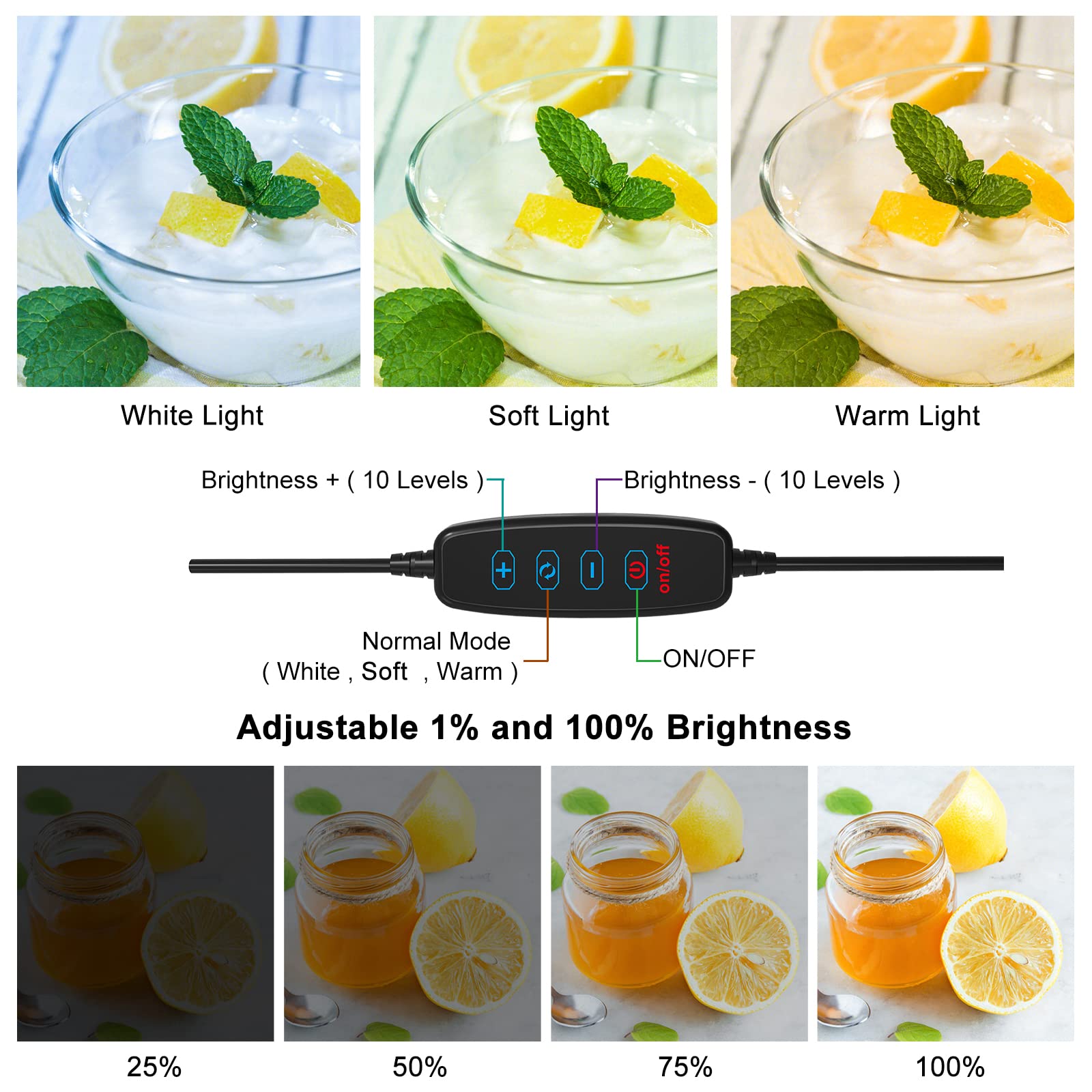 Puluz Photo Light Box, 16'' X 16'' Professional Foldable Portable Studio Photography, Tri Color Dimmable Light Shooting Tent Box