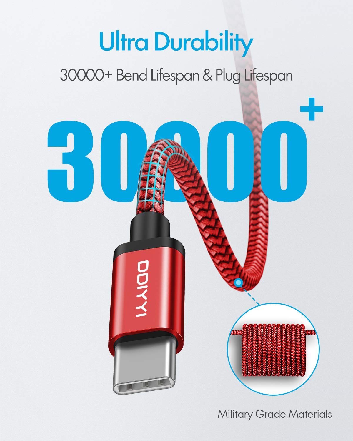 Ddiyyi Usb C Charger Cable 10Ft 3 Pack, Compatible With Kindle Fire Hd10, Fire 7/8/Max11, Tablets   Red