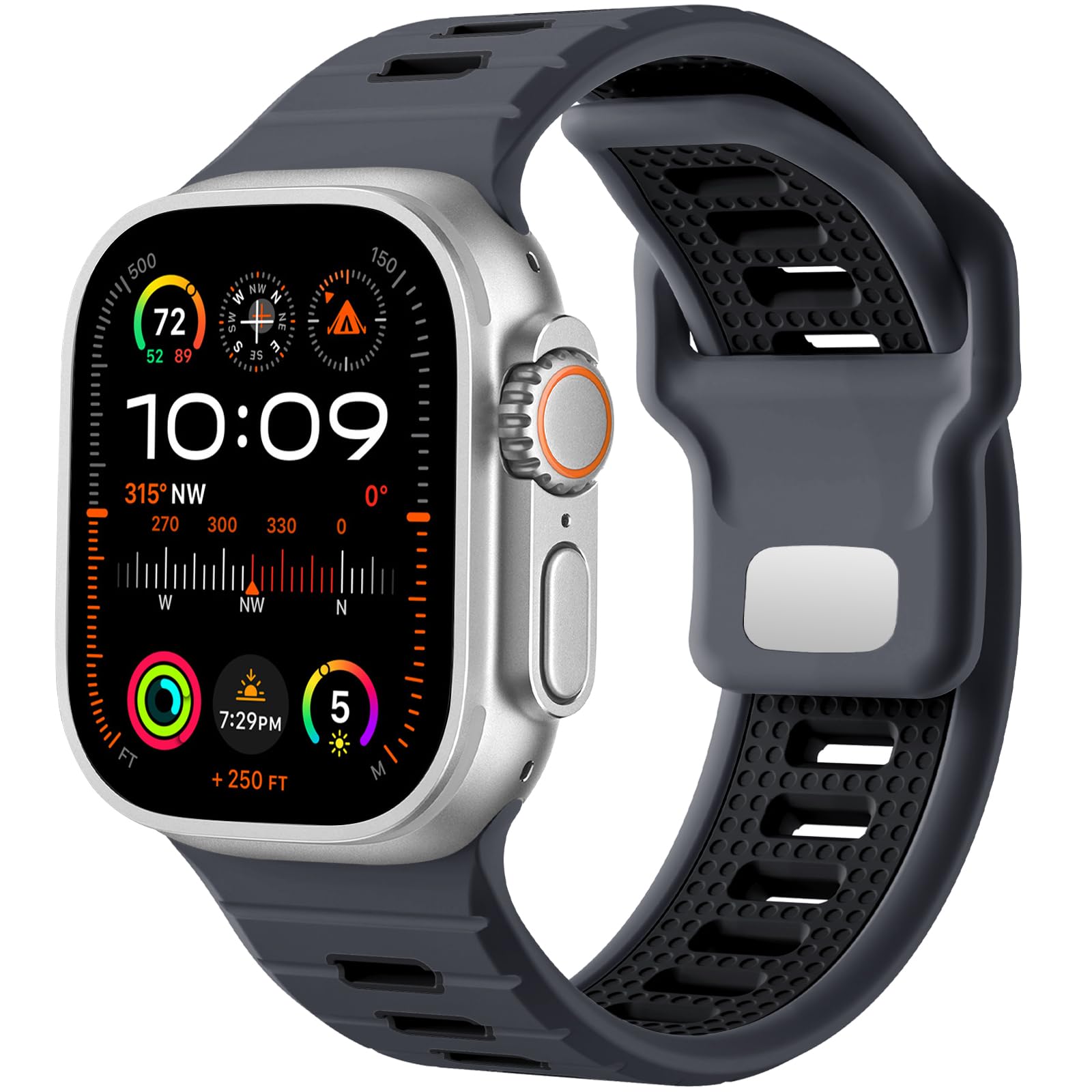 Odbeai Sport Band Compatible With Apple Watch Ultra 2/Ultra Band,Compatible With Apple Watch Bands For Men 49Mm 46Mm 45Mm 44Mm 4