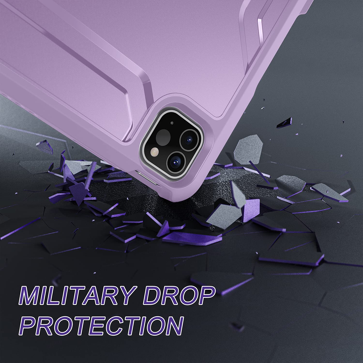 Soke Case For Ipad Pro 11 Inch 2022/2021/2020/2018/Ipad Air 5Th/4Th Generation,Built In Screen Protector   Support 2Nd Apple Pencil Charging   Heavy Duty Rugged Protective Kickstand Case   Violet