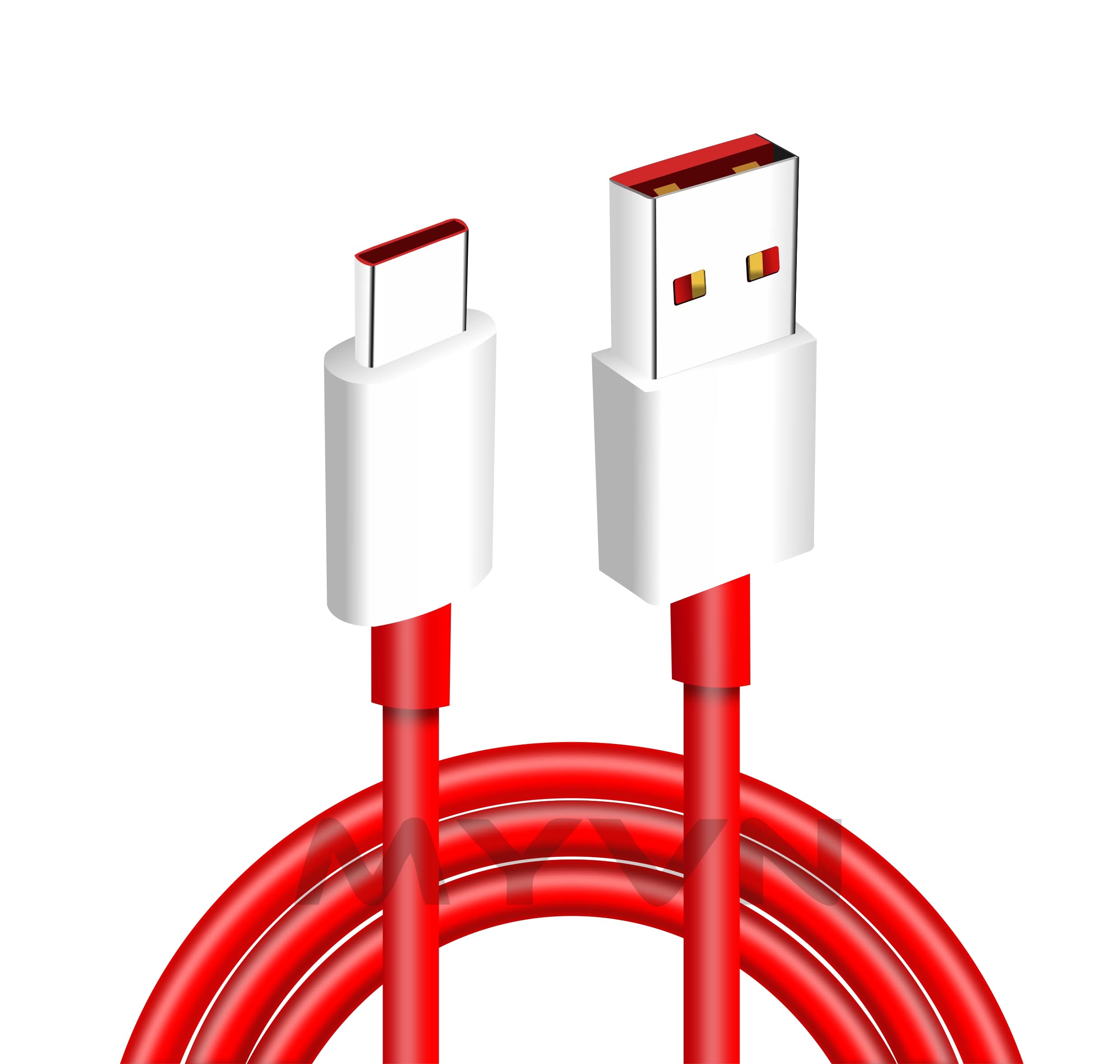 MYVN One Plus compatible 80W Charging Cable USB to Type C Warp Charger SuperVooc/Dash Fast Charge Cable for 11,11R,10 Pro,10R,10