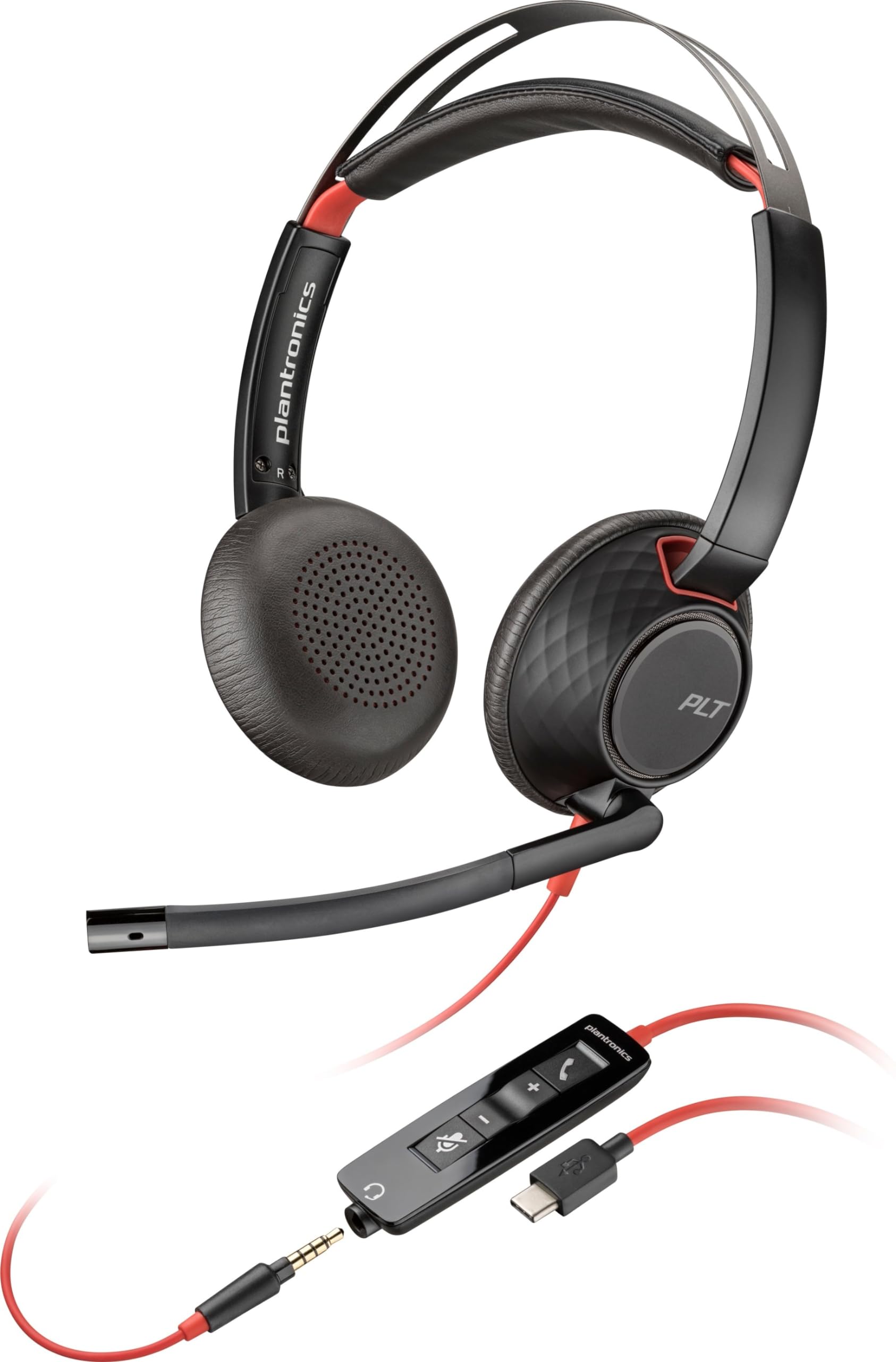 HP Poly Blackwire C5220 USB-C and 3.5 mm Stereo