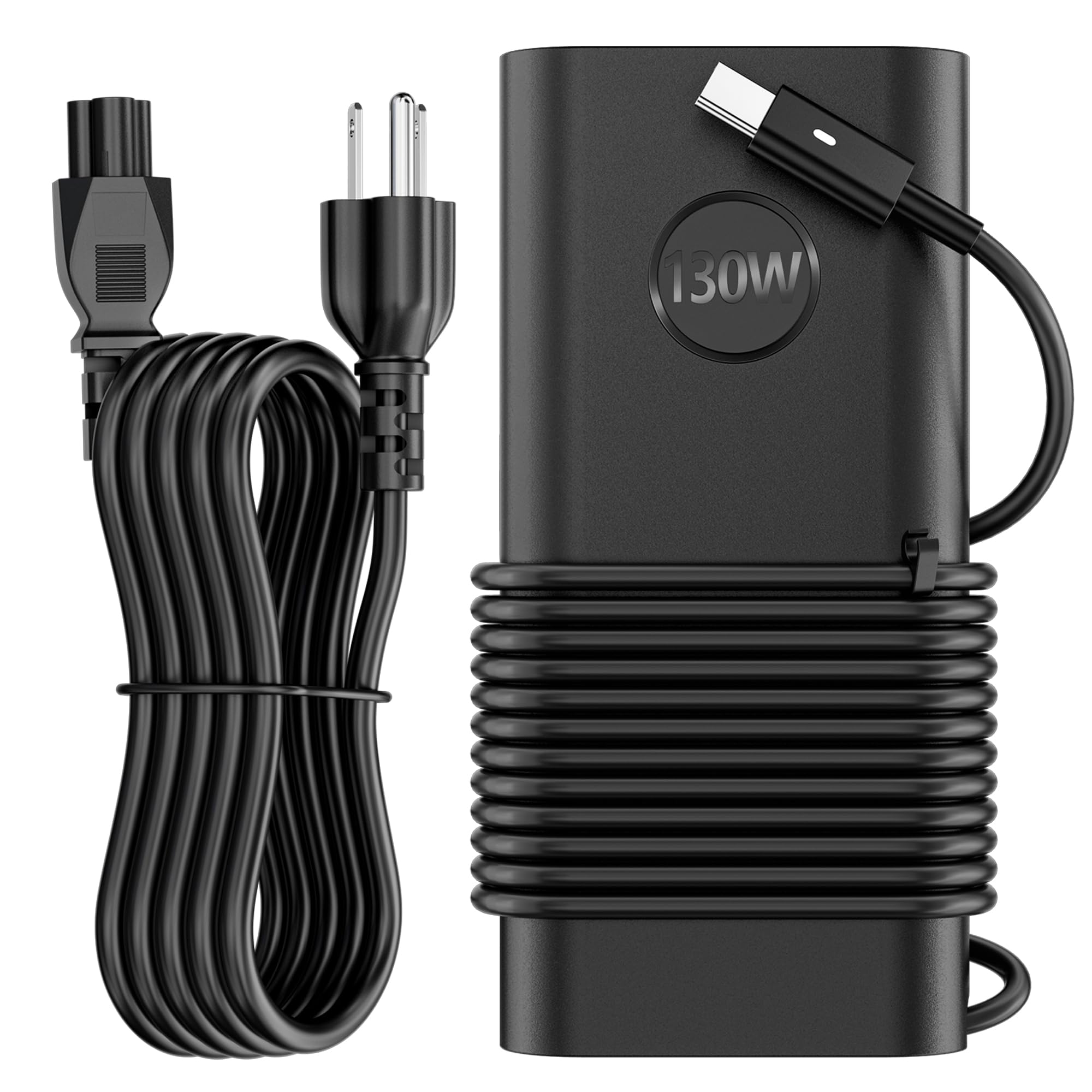 130W USB C Laptop Charger Type C Adapter Compatible with DellXPS 15 2in1 9575 Precision 5530 2in1 5550 5750 3560 3550 3551 Latit