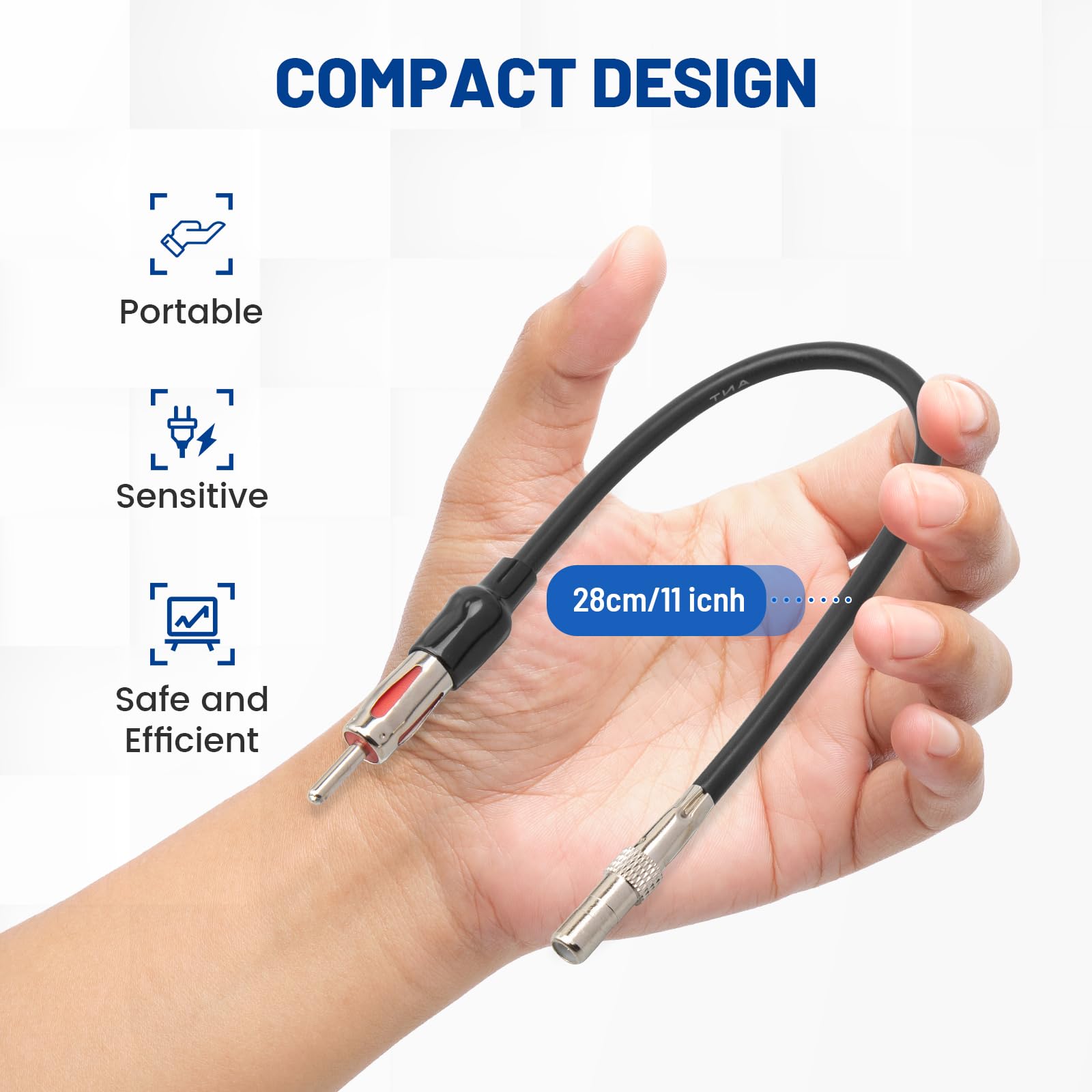 Anina Replacement For 2006 2014 Gm Chevrolet Gmc Cadillac Pontiac Radio Antenna Adapter Male Plug Cable Connector To Install Aft