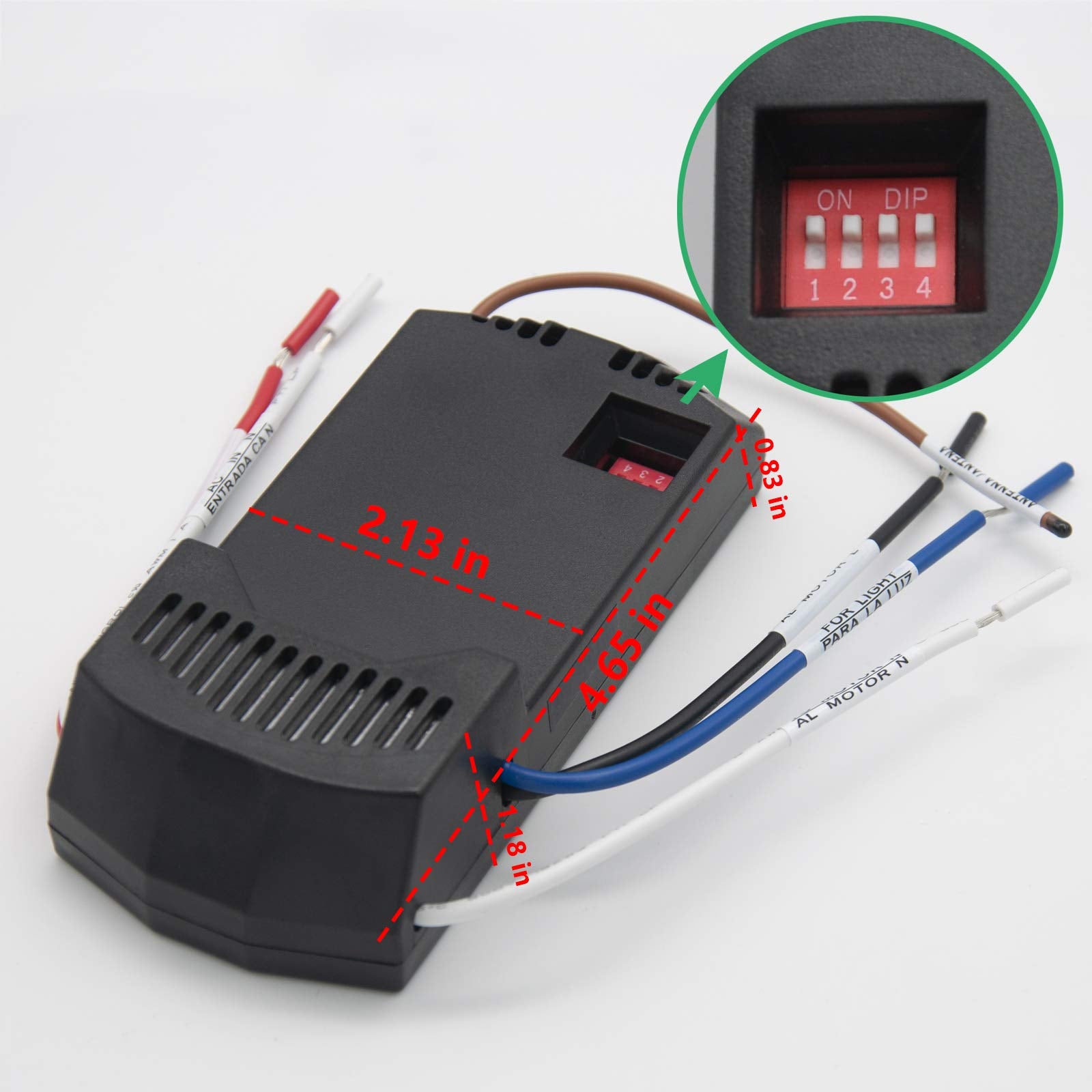 Universal Ceiling Fan Remote Control Kit Replacement For Harbor Breeze Hampton Bay Hunter, W/ Fan28R Receiver Fan 53T Remote Con