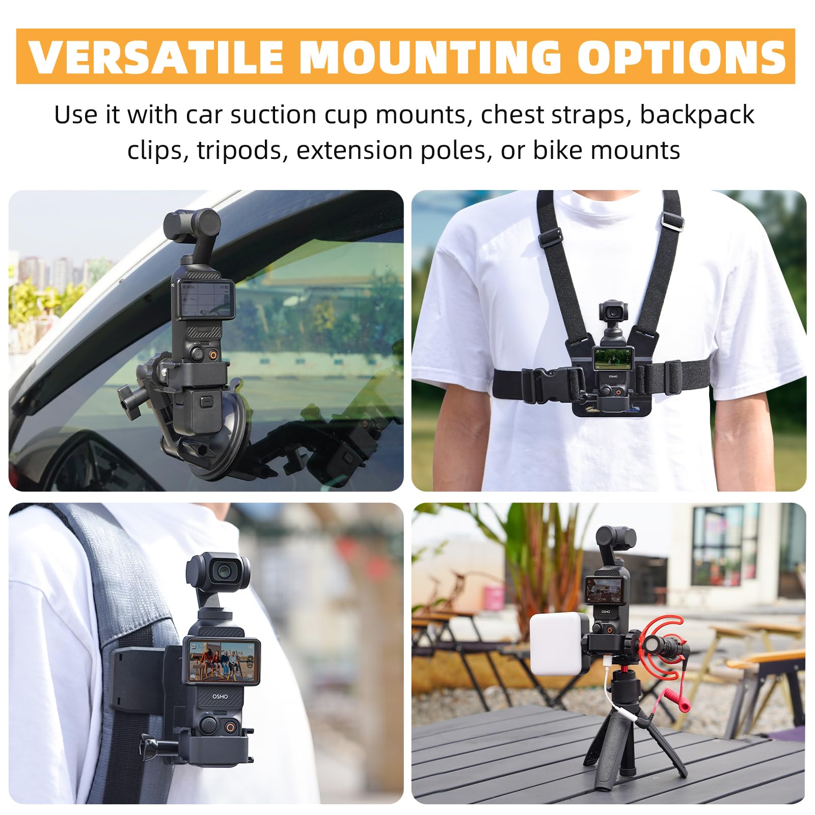 Brdrc Pocket 3 Extension Adapter, Dual Cold Shoe Mount Camera Extender Frame For Dji Osmo Pocket 3 Creator Combo Handle Accessor