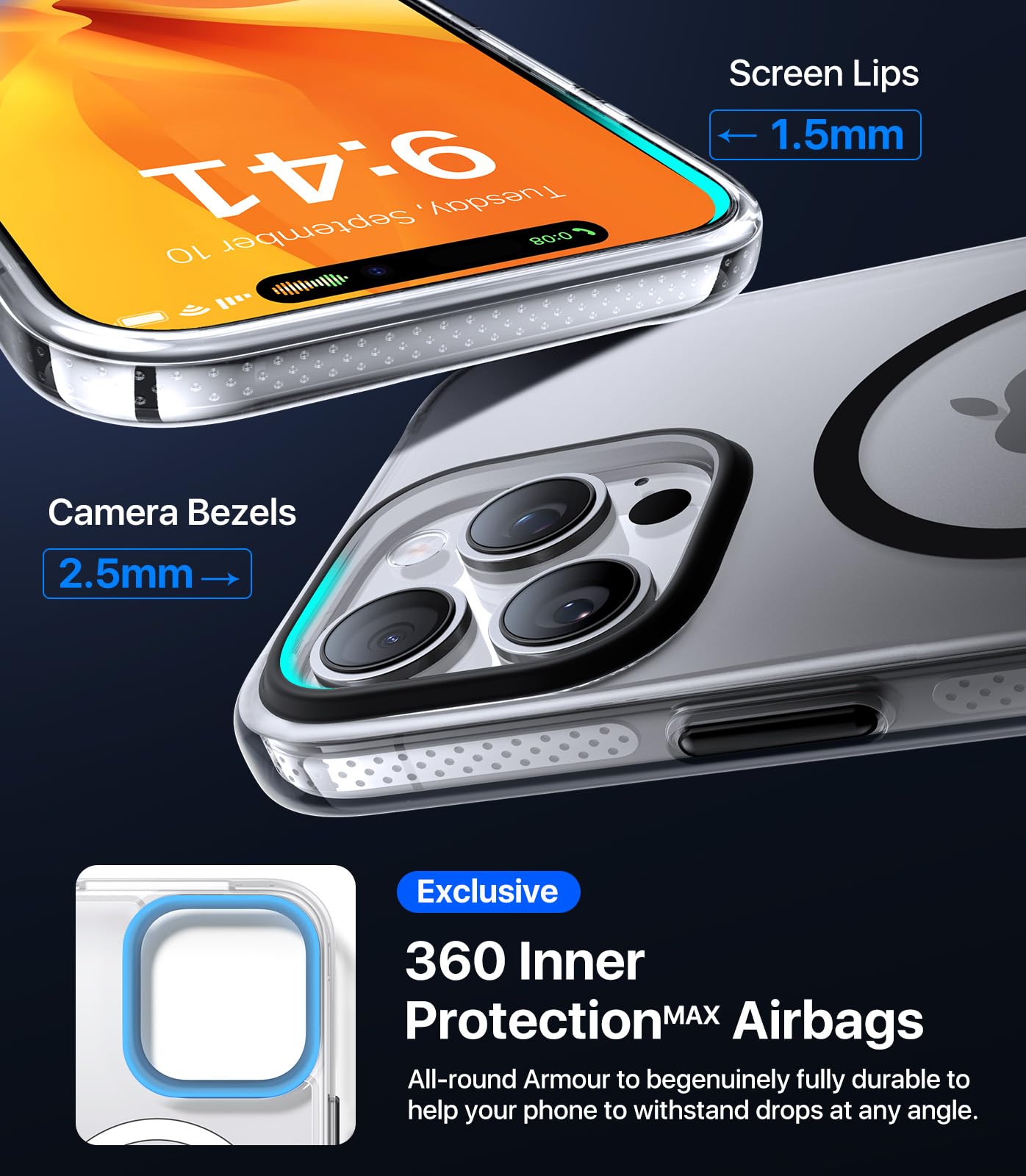 Shiiuou Strong Magnetic For Iphone 16 Pro Case, Skin Friendly [Compatible With Magsafe] [Military Grade Test Protection] Never Y