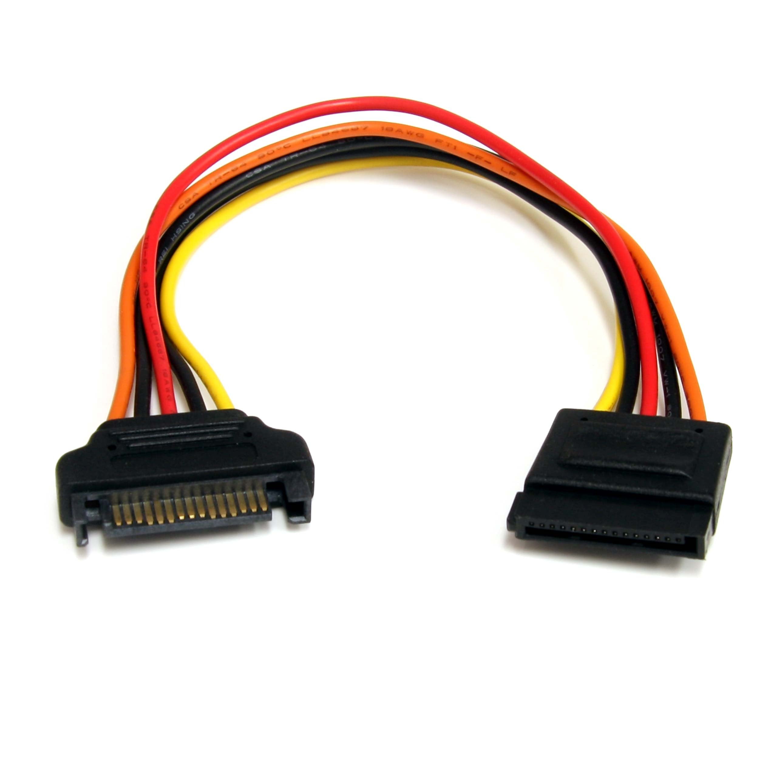 Startech.Com 8In 15 Pin Sata Power Extension Cable   8 Sata Power Extension Cable   8 Sata Power Extension Cord (Satapowext8)