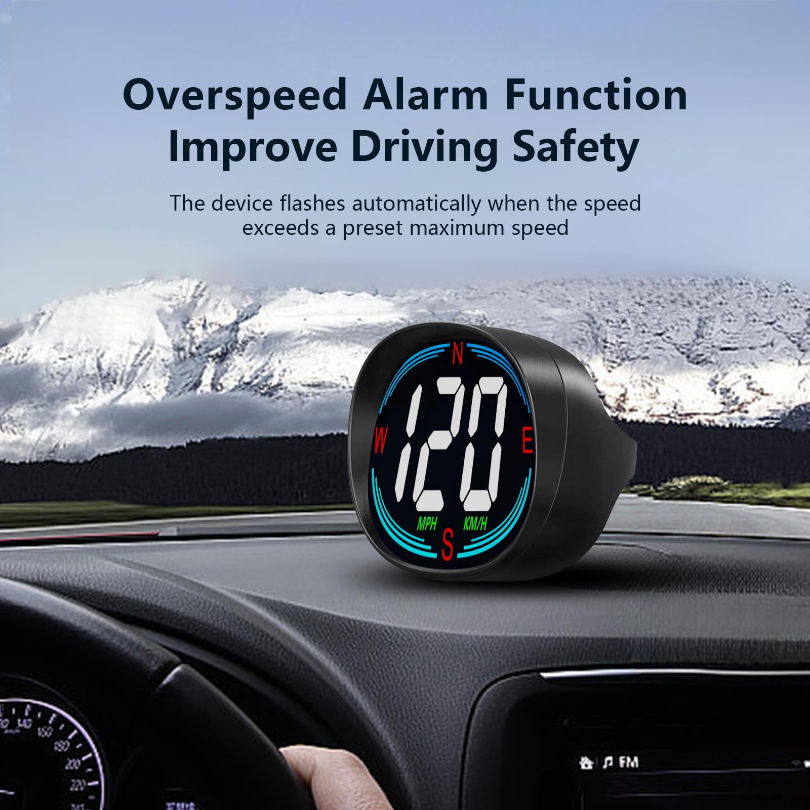 Azijyv Heads Up Display For Cars H2 Universal Hud Gps Speedometer Plug And Play With Usb Connection, Car Heads Up Display For Al