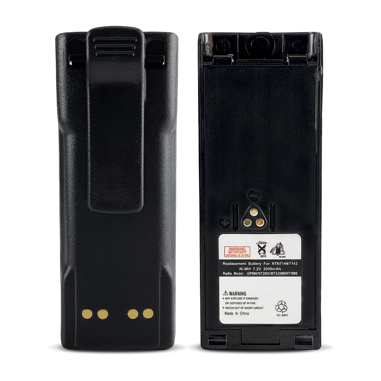 Jintion Ntn7144 Two Way Radio Nimh 7.2V 2000Mah Battery Replacement Compatible With Motorola Mt2000 Mts2000 Ntn7143 Ntn7143A Ntn