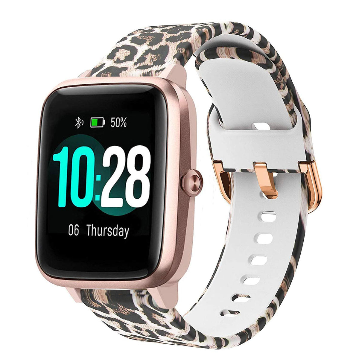 Vicrior Bands Compatible With 19Mm Id205L Veryfitpro Smart Watch, Soft Silicone Pattern Printed Floral Replacement Band For Will