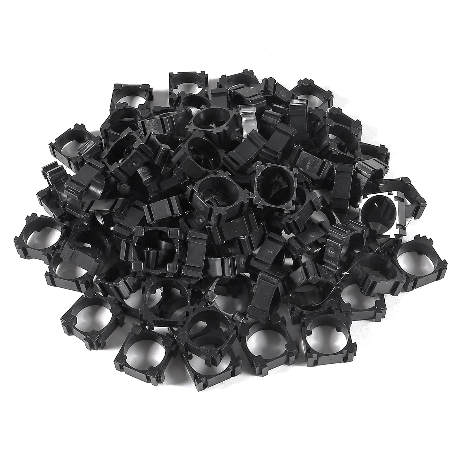 Aceirmc 100Pcs 18650 Lithium Battery Holder, Plastic Battery Pack Bracket Cylindrical Cell Battery Stand Cell Spacer For Diy Fixed Battery (100Pcs)