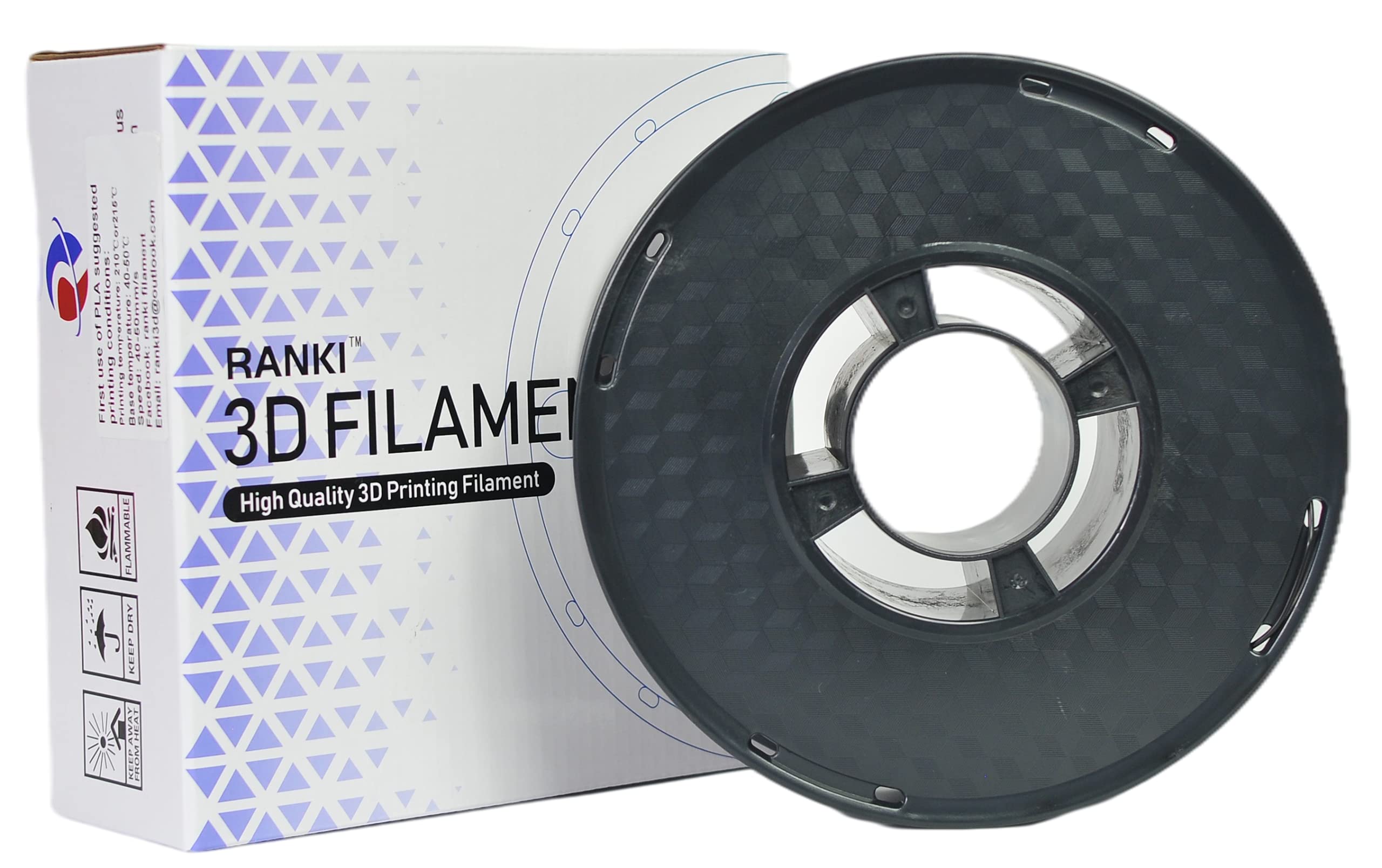 Pla+ Filament 1.75Mm, Pla Plus 3D Printer Filament, Ranki Pla Filament Pro, Dimensional Accuracy +/  0.03Mm, 1Kg Spool(2.2Lbs),