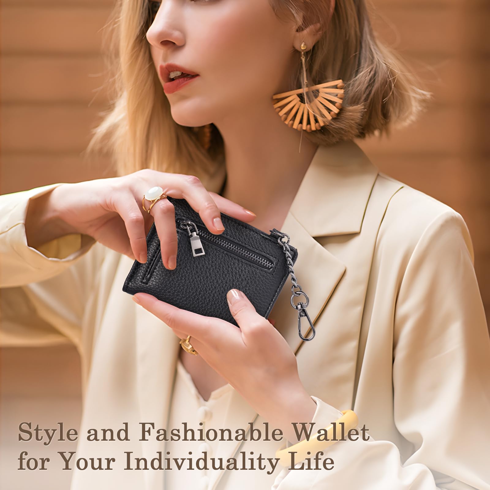 Diaclara Clip And Go Phone Strap With Zipper Pouch  Stylish Crossbody Adjustable Chain Lanyard With Leather Wallet For All Phone