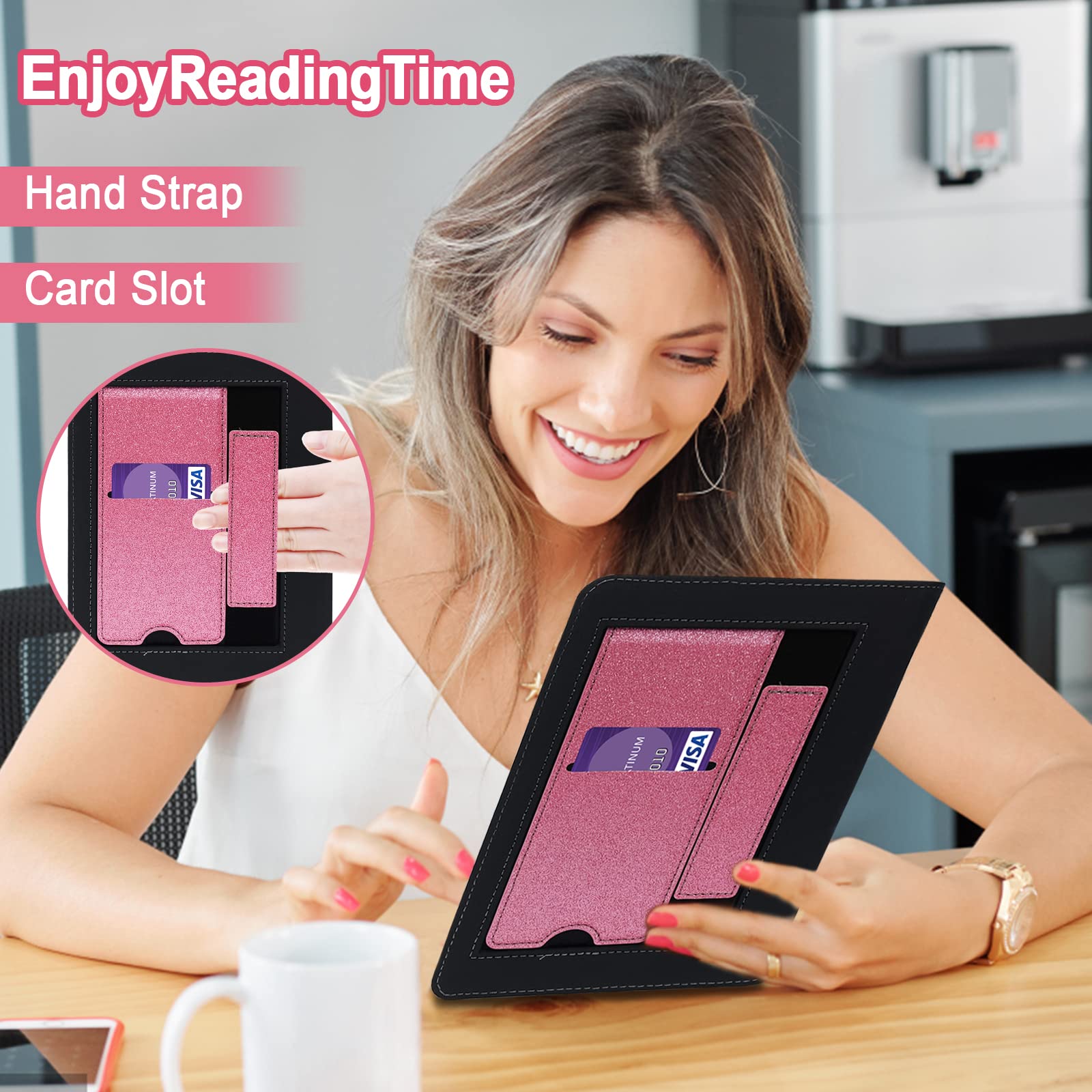 Paperwhite Case For 11Th Generation 2021 And Signature Edition, 6.8'', Hands Free Stand Smart Protective Premium Pu Leather Cove