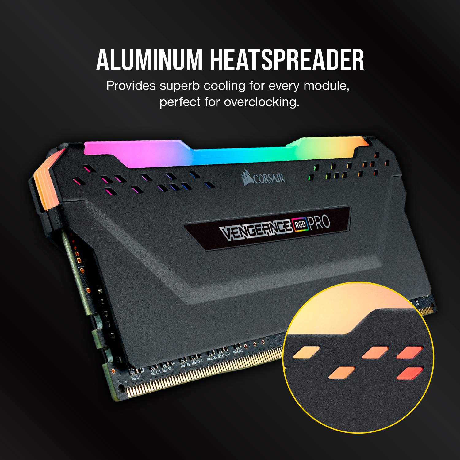 Corsair Vengeance Rgb Pro Ddr4 Ram 32Gb (2X16Gb) 3200Mhz Cl16-20-20-38 1.35V Intel Amd Desktop Computer Memory - Black (Cmw16Gx4