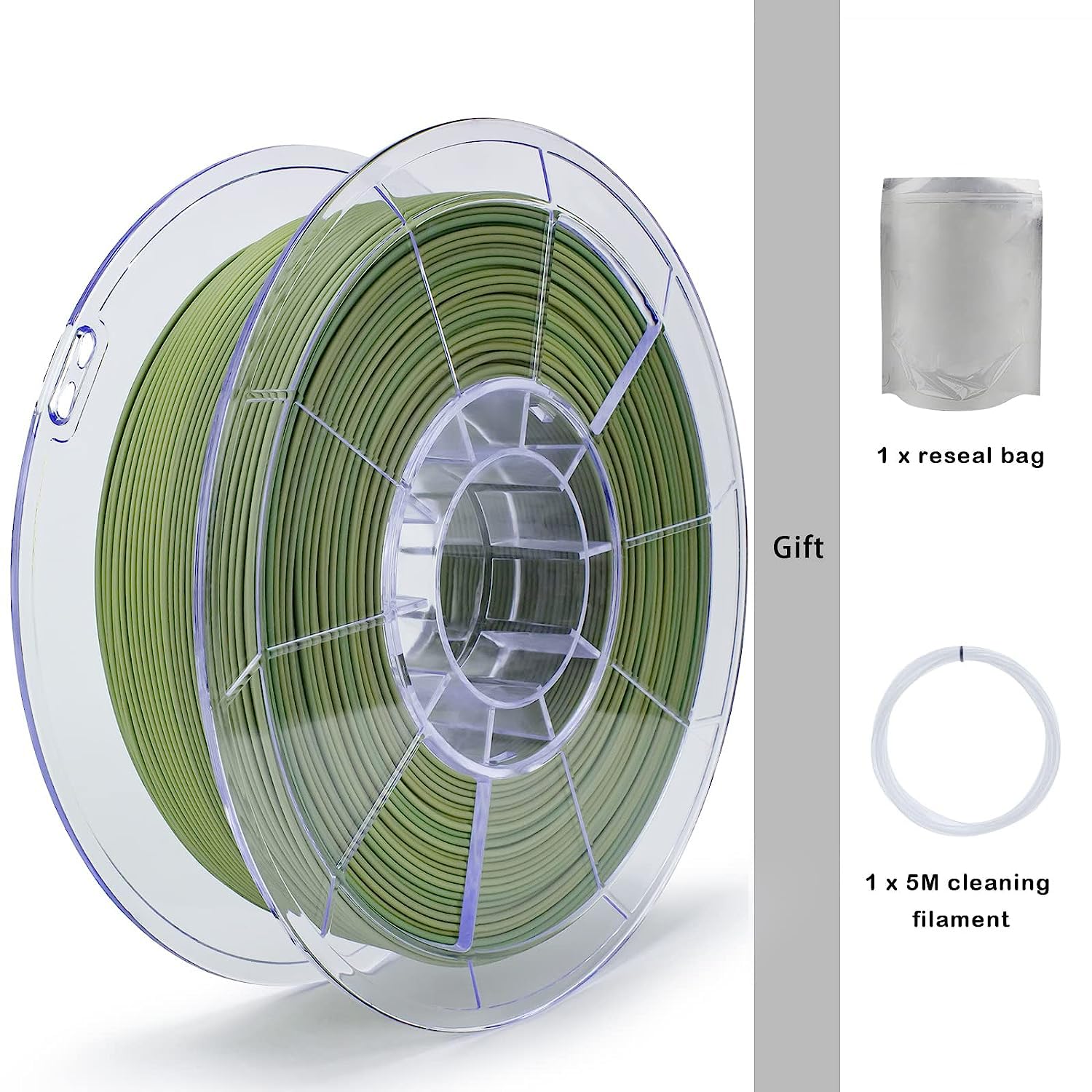 Ziro 3D Printer Filament,Matte Pla Filament 1.75Mm,Multicolor Rainbow Pla Filament,1Kg/2.2Lb,Camouflage