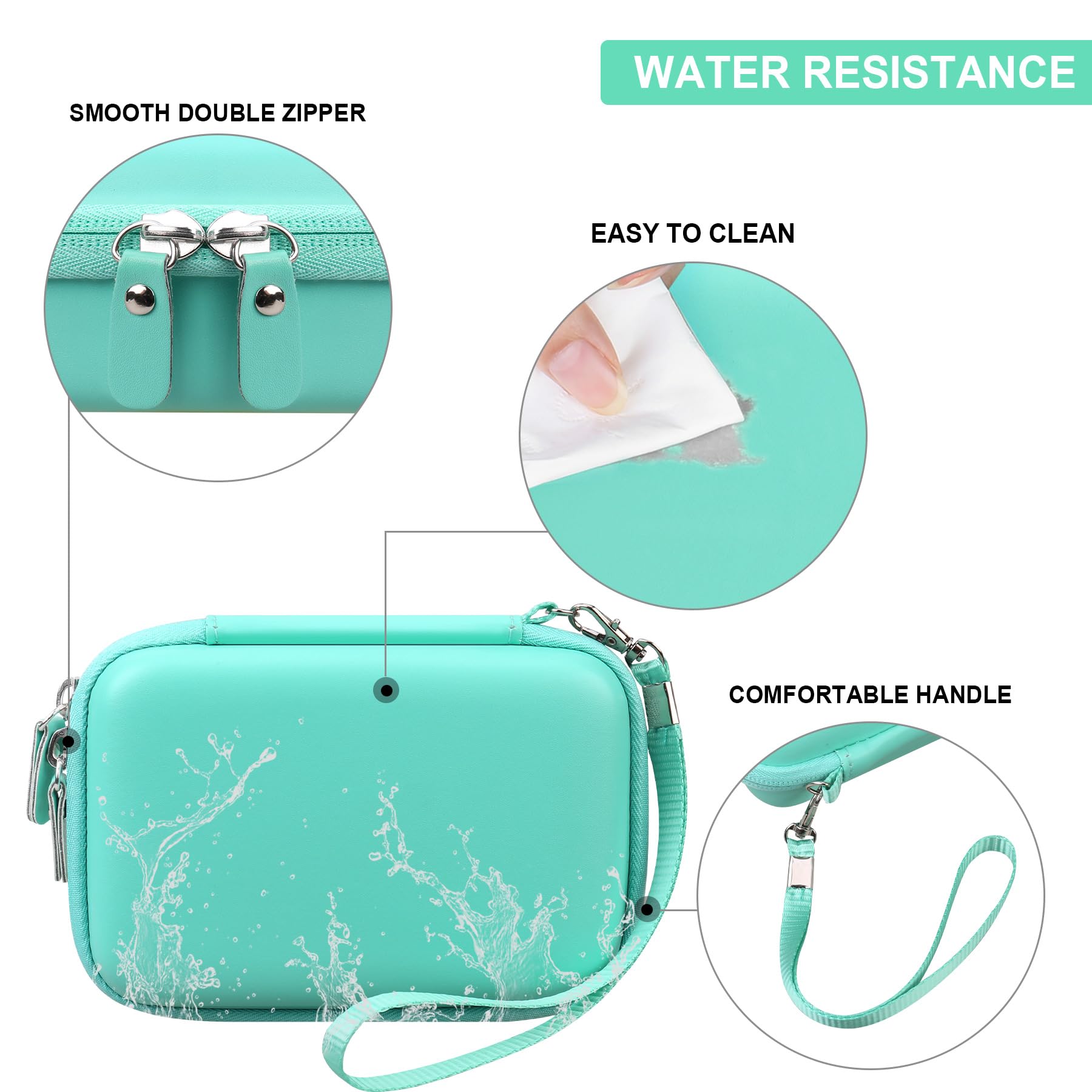 Supmay Mini Printer Case For Ponek T02/ For Memoking/For Phomemo/For Anycash/For Cabaro Mini Printer Sticker Printer, Bluetooth