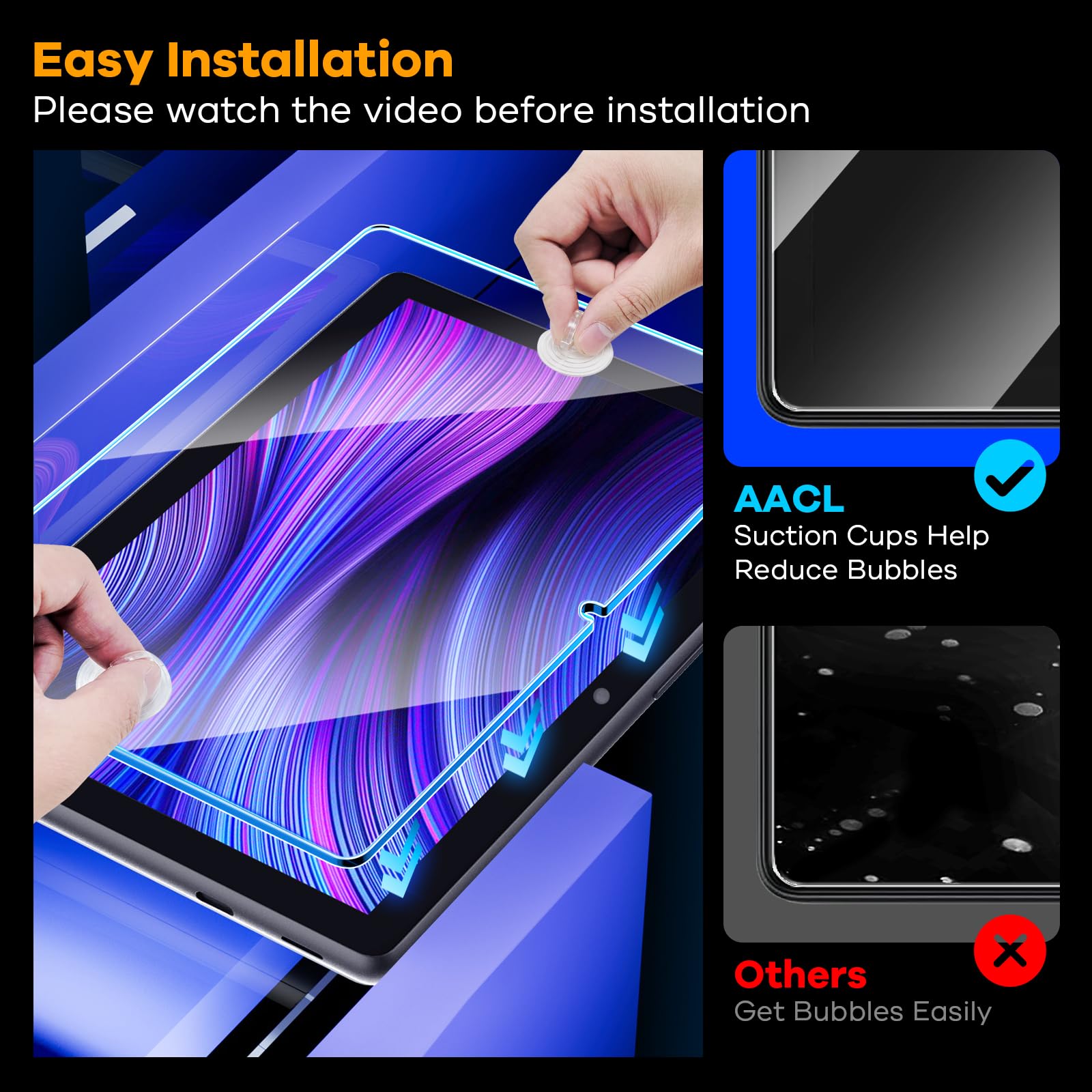 Aacl 2 Pack Tempered Glass For All New W10Y Fire Hd 10 Screen Protector 10.1Inch (2023/2021,13Th/11Th Gen), 9H Glass For W10Y Fire Hd 10 Tablet Screen Protector [Easy Installation][Anti Scratch]