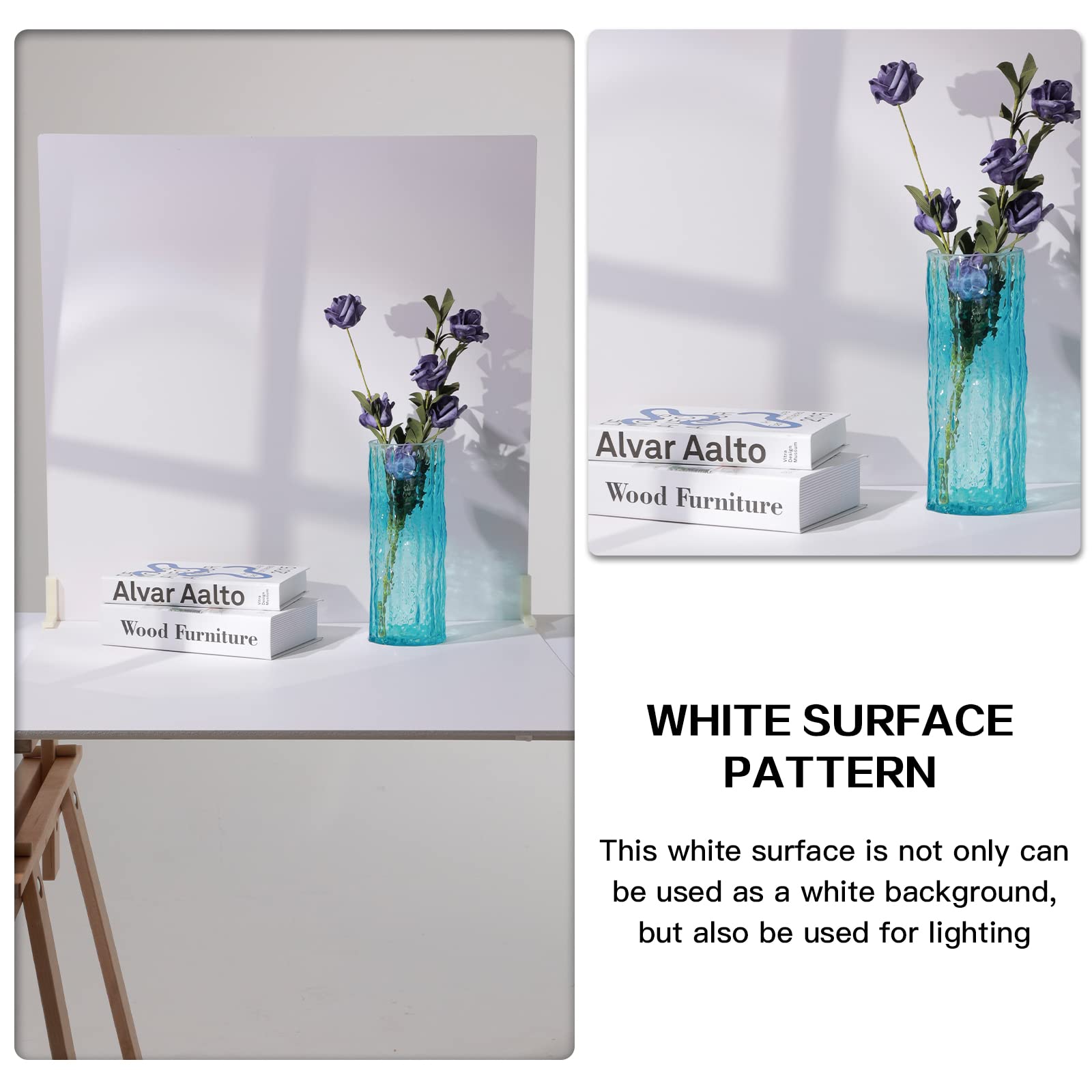 Beiyang 2 Marble 24X24 Inch Photography Backdrop Boards With 2 Pcs Bracket For Flat Lay Or Food Photography Background Marble An