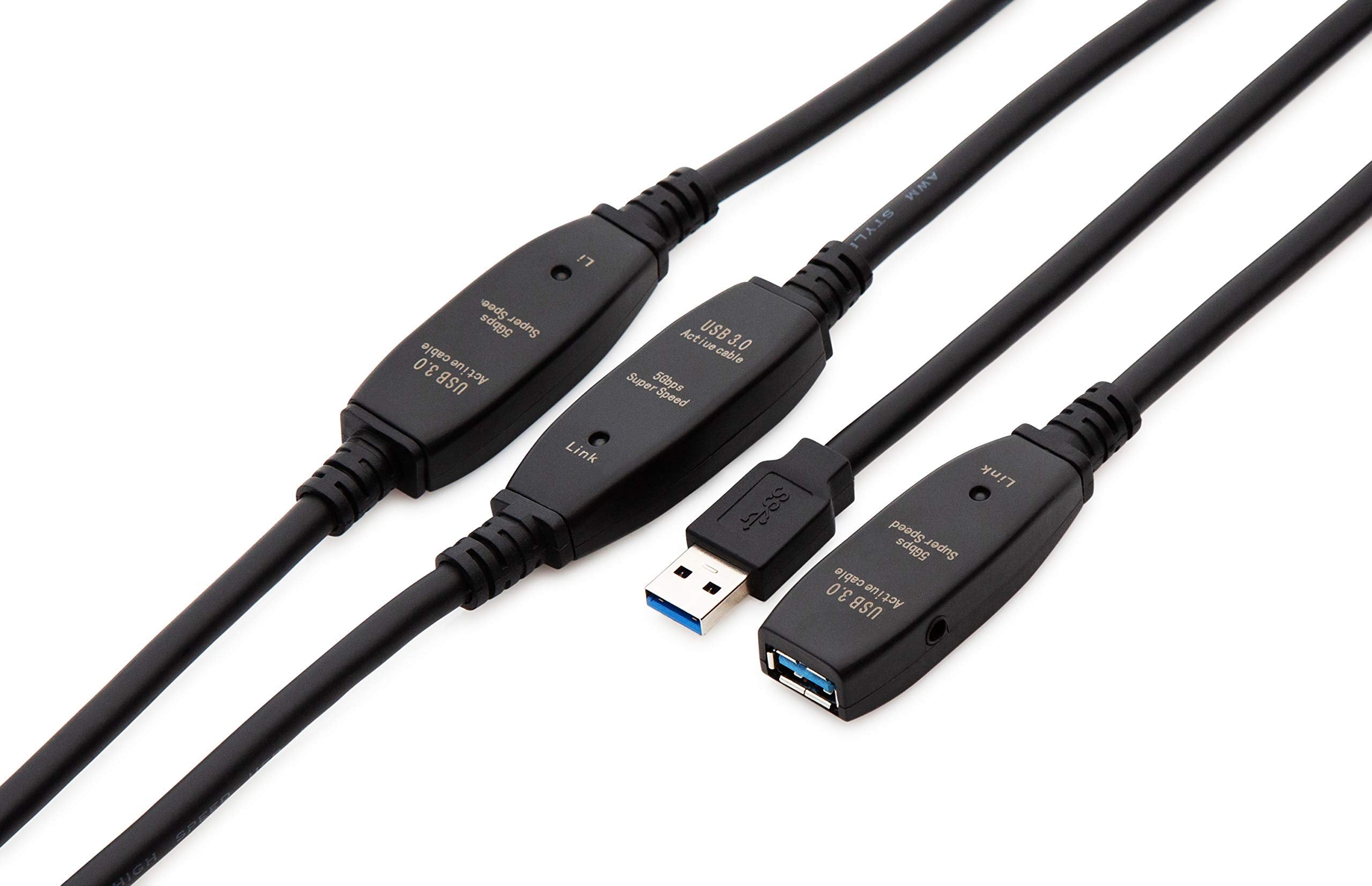 Mutecpower 100 Feet Active Usb Extension Cable 3.0 Male To Female With 3 Extension Chipsets Signal Booster   Repeater Cord 30 Me
