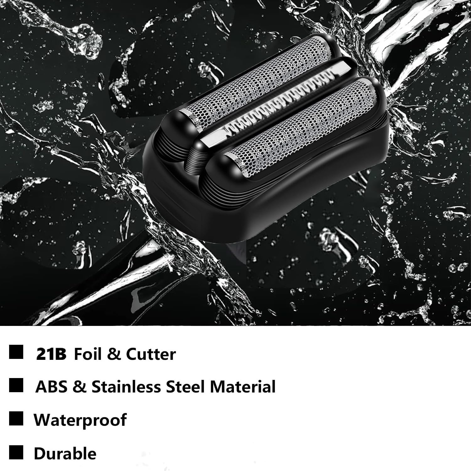 Series 3 21B Replacement Shaver Head For Braun, Foil & Cutter Razor Replacement Head, Compatible With Braun 3040S, 300S, 310S, 3