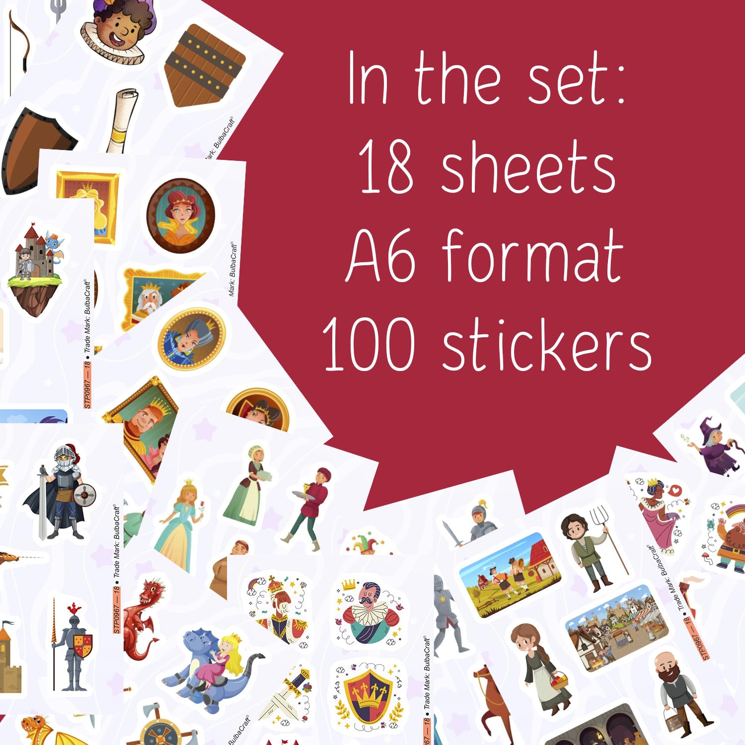 100Pcs Medieval Stickers For Water Bottle And Laptop   Medieval Party Favors & Decorations, Waterproof Vinyl Decals, Knights And