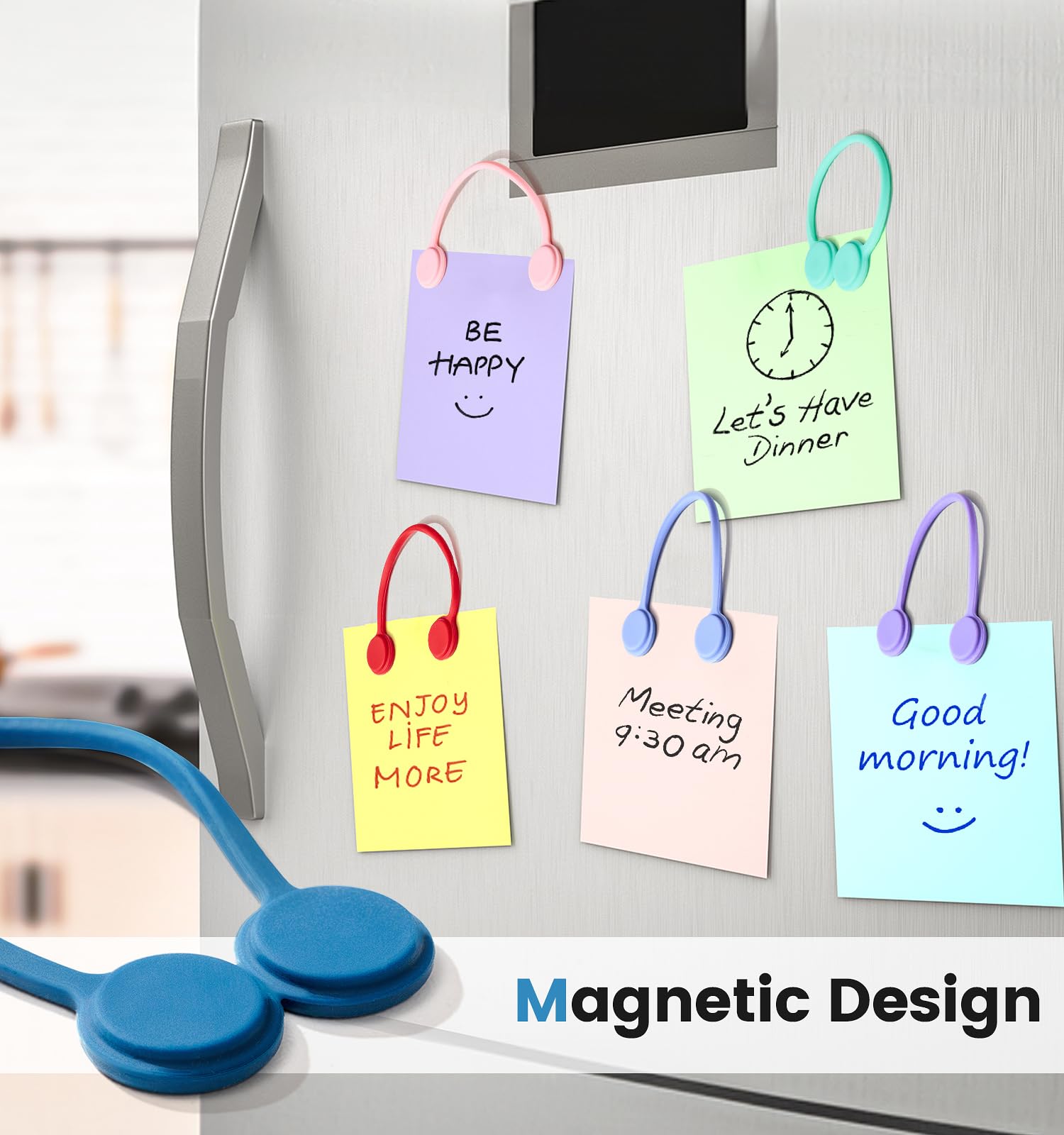 Joseche Reusable Silicone Magnetic Cable Ties For Bundling And Organizing, Hanging & Holding Stuff, Book Markers, Fridge Magnets