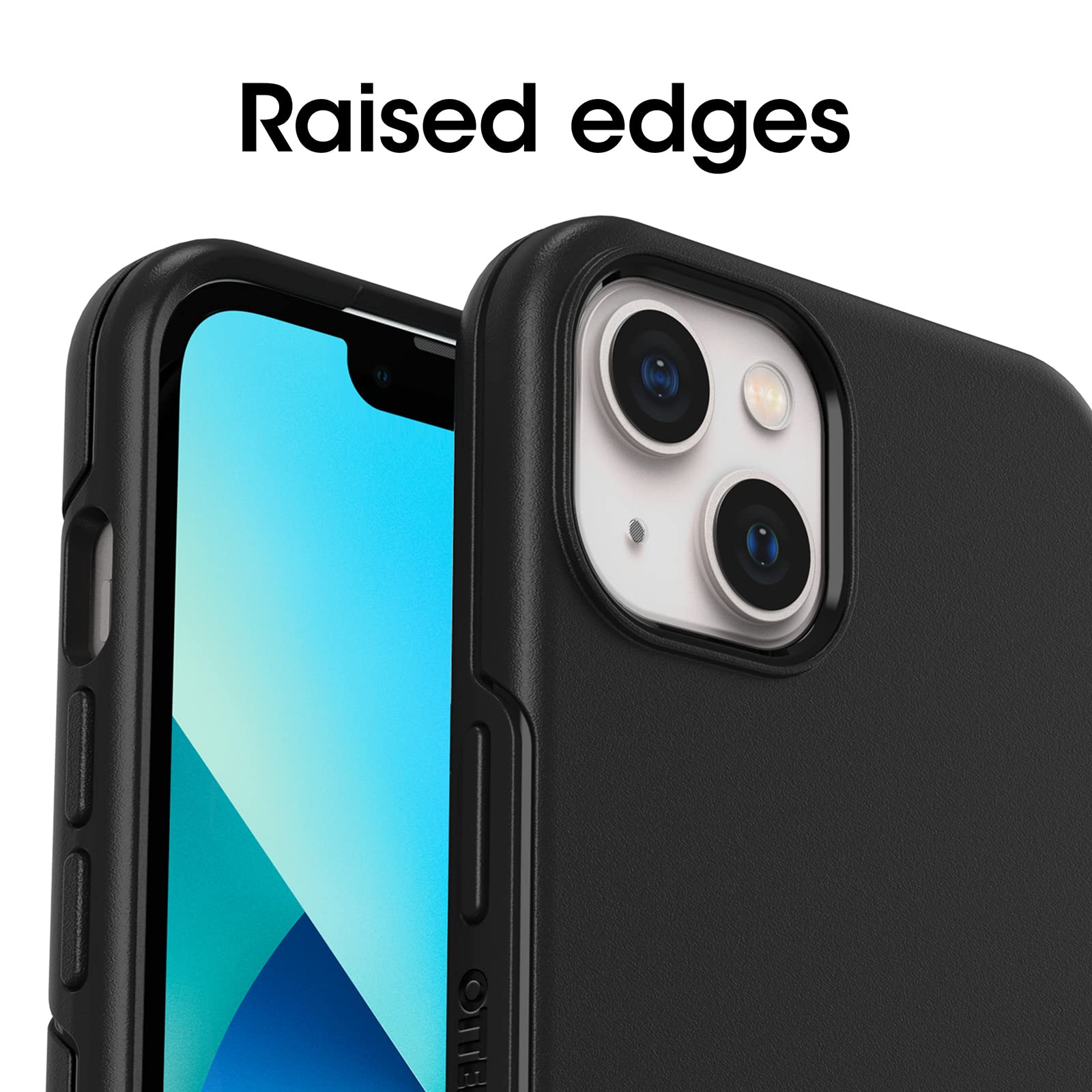 Otterbox Iphone 13 (Only) Symmetry Series Case   Black, Ultra Sleek, Wireless Charging Compatible, Raised Edges Protect Camera &