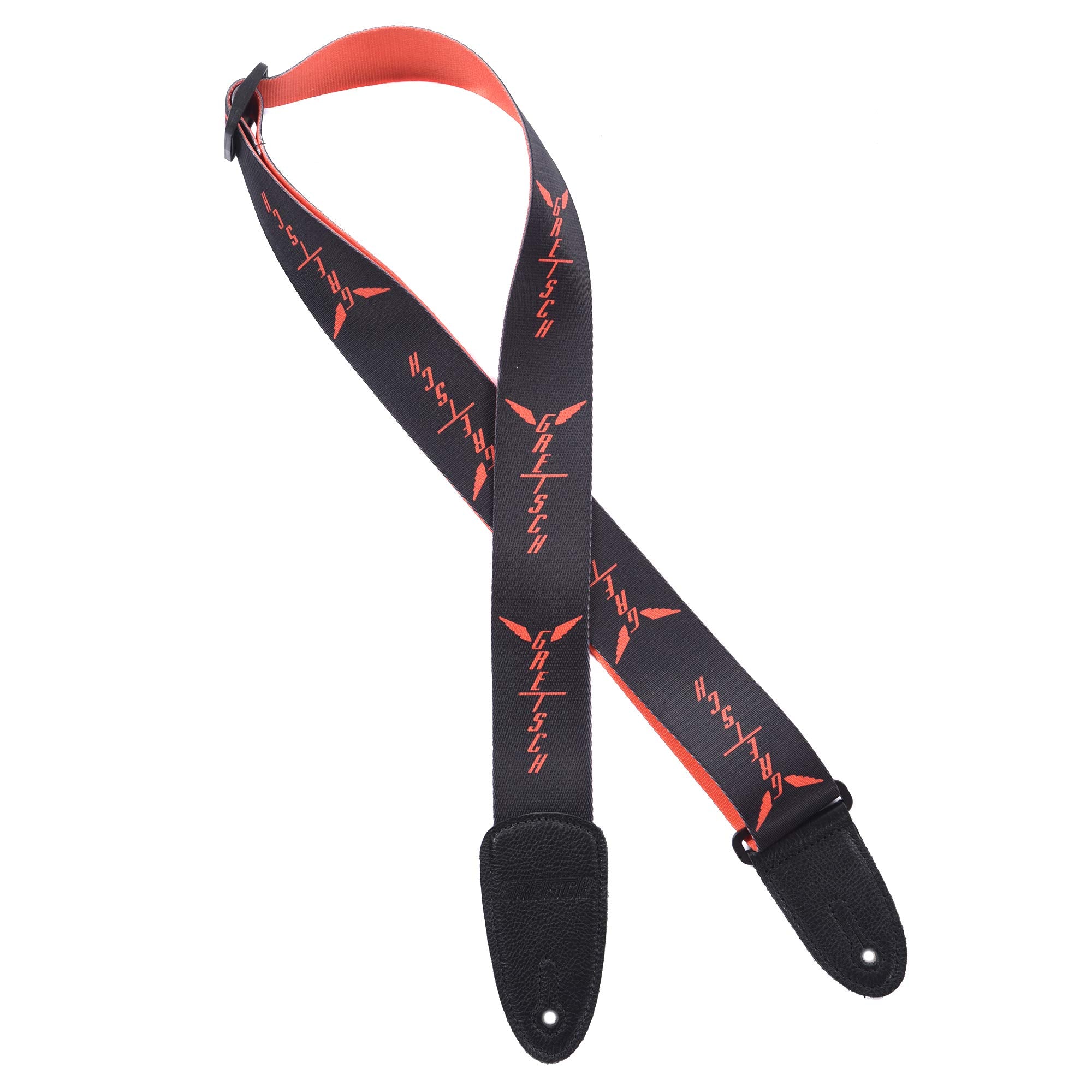 Gretsch Wings Black/Orange Strap