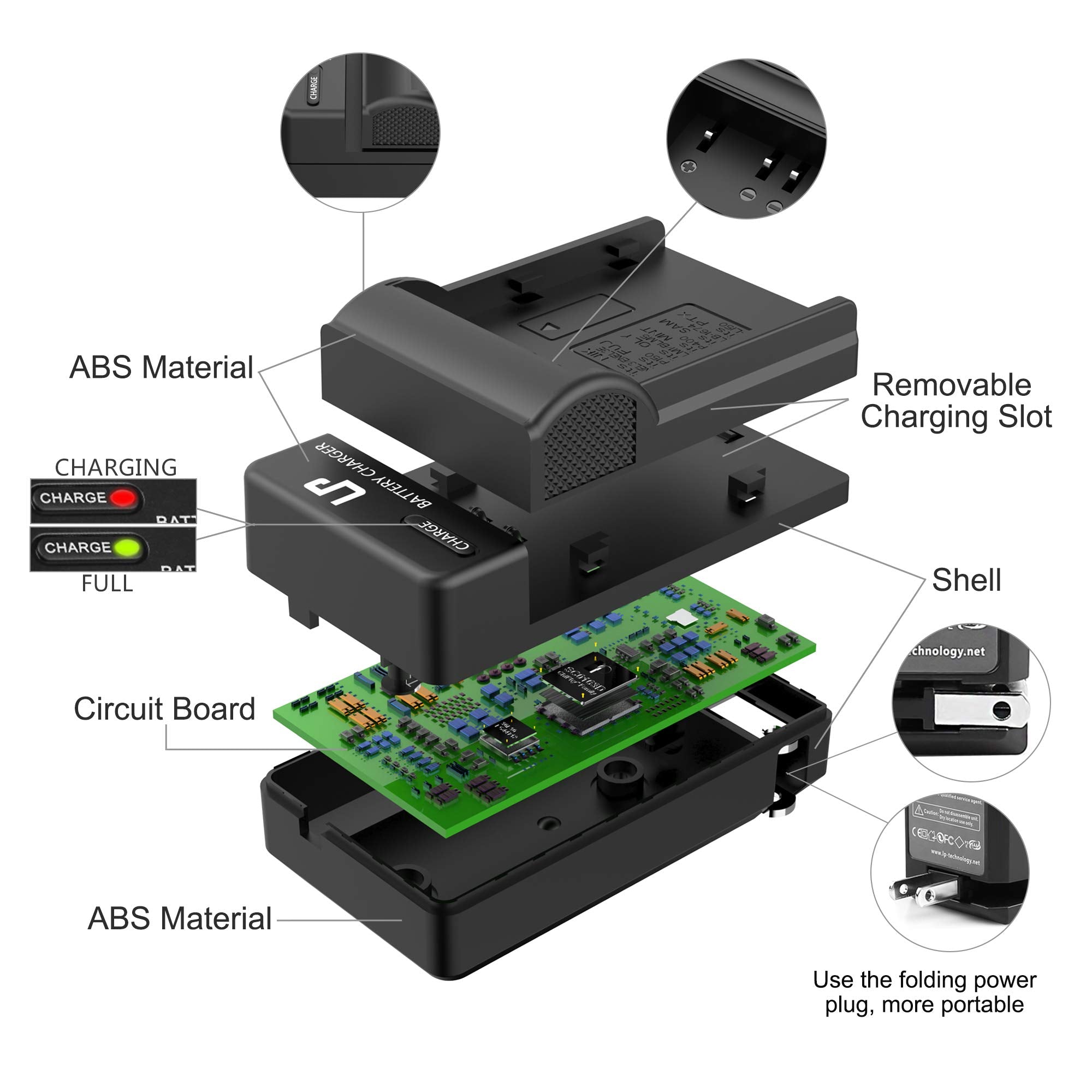 En El3E Battery Charger Pack, Lp Replacement For Nikon En El3E, El3, El3A, Mh 18, Mh 18A, Mh 19, Compatible With Nikon D700, D30