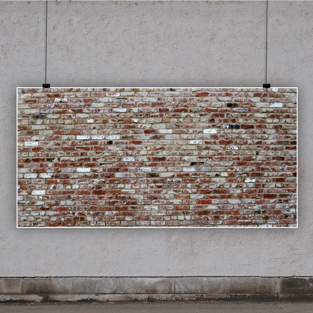 Laeacco 20X10Ft Vintage Brick Wall Photo Backdrop Retro Style Rustic Red Brick Wall Photography Background Newborn Baby Girls Adults Portraits Studio Birthday Party Wedding Graduation Home Decoration