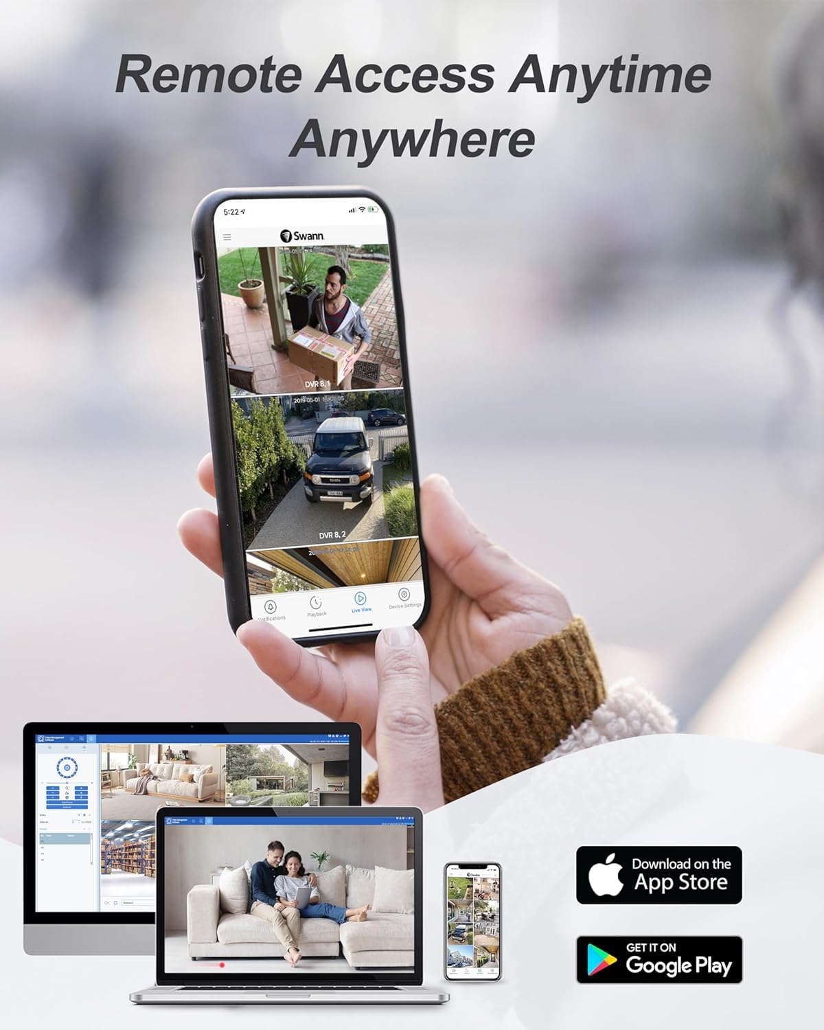 Swann 4K 16Channel Security Camera System Nvr Recorder: Nvr-8580 Security Poe Nvr Box With 2Tb Hdd,24/7 Continuous Recording,Wor