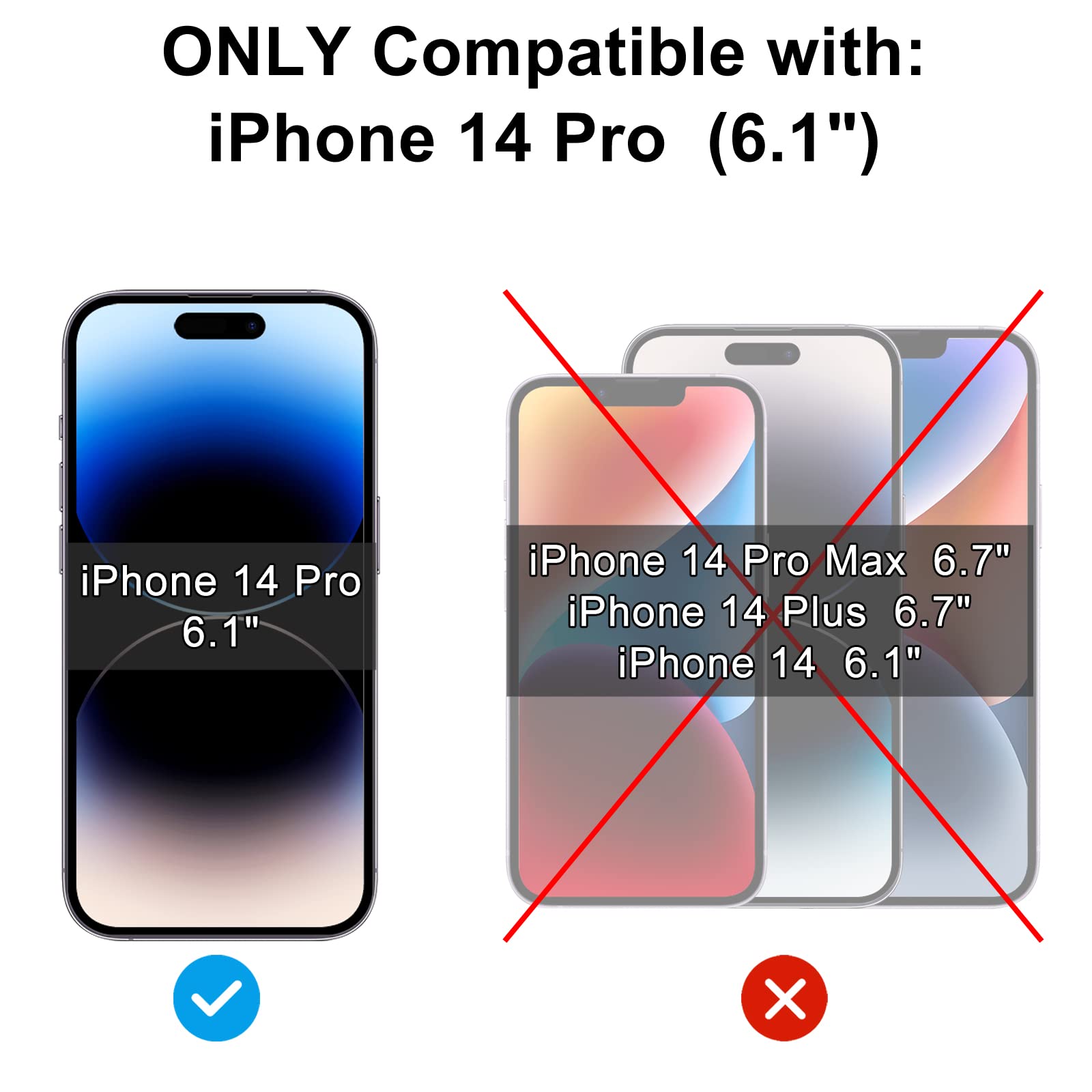 Techo Privacy Screen Protector Compatible With Iphone 14 Pro Tempered Glass Film (Edge To Edge Full Coverage) (Anti Spy Private)