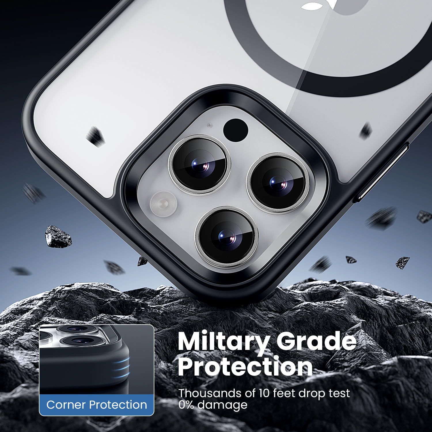 Gyizho Magnetic Case For Iphone 16 Pro Max Case, [Military Grade Drop Tested] [Compatible With Magsafe] Slim Protective Cover Tr