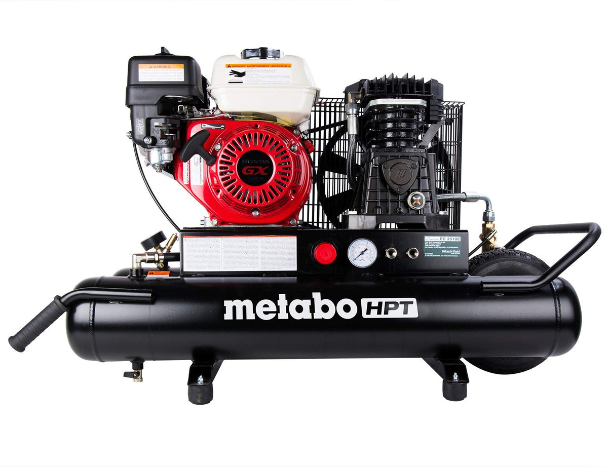 Metabo Hpt Air Compressor, Wheeled, 8 Gallon, Gas Powered, Honda Gx Engine (Ec2510E)