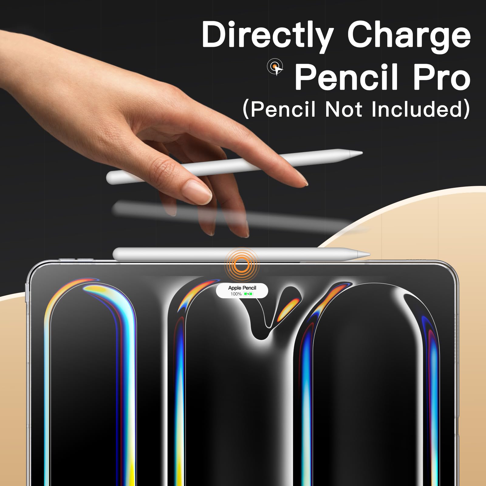 Jetech Clear Case For Ipad Pro 13-Inch M4 (2024), Anti-Yellowing Transparent Shockproof Slim Tablet Back Cover With Hard Pc Back