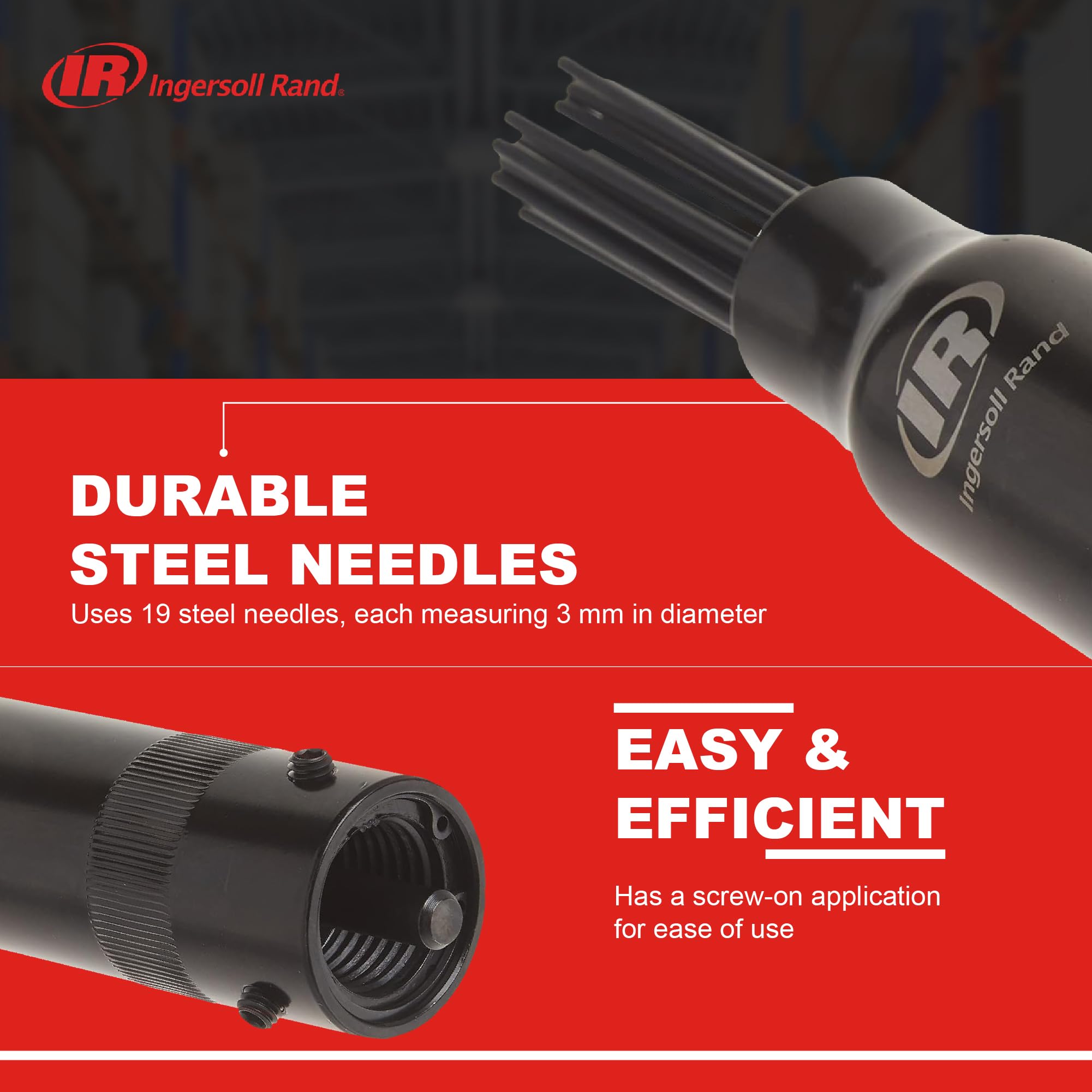 Ingersoll Rand Ec400 Ns Edge Series Needle Scaler Attachment, .401 Shank