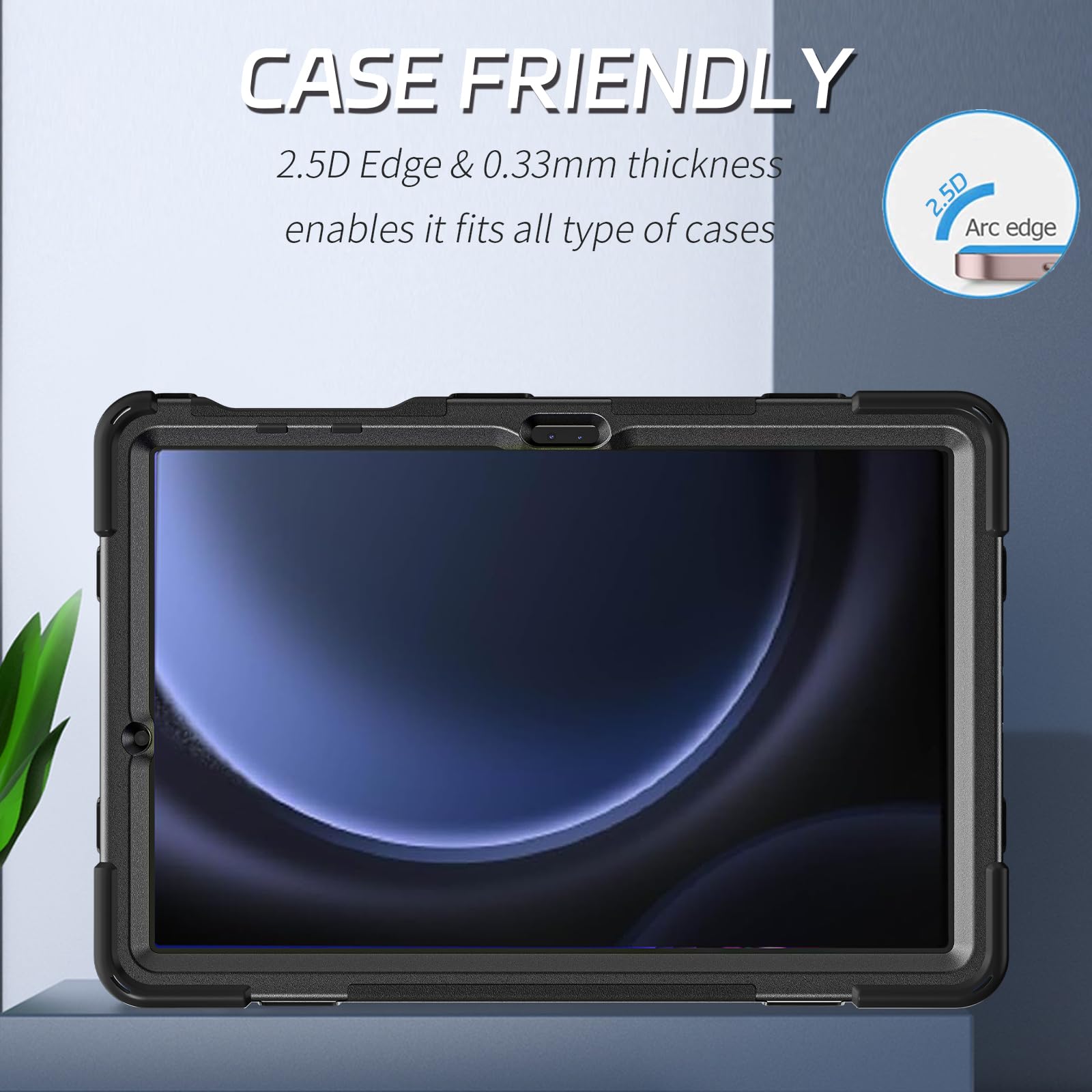 Zenrich [2Pack] Anti Blue Light Tempered Glass Screen Protector For Samsung Galaxy Tab S9 Fe/Tab A9 Plus/Tab S9/ Tab S8/Tab S7 W