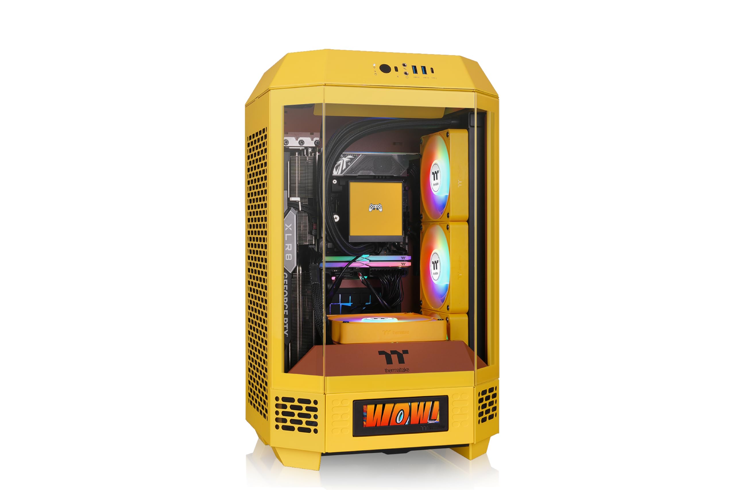 Thermaltake Tower 250 mITX Mini Tower; 2x120mm CT Fans Included; 360mm Radiator Support; 360mm GPU Clearance; Dual Chamber; Butt