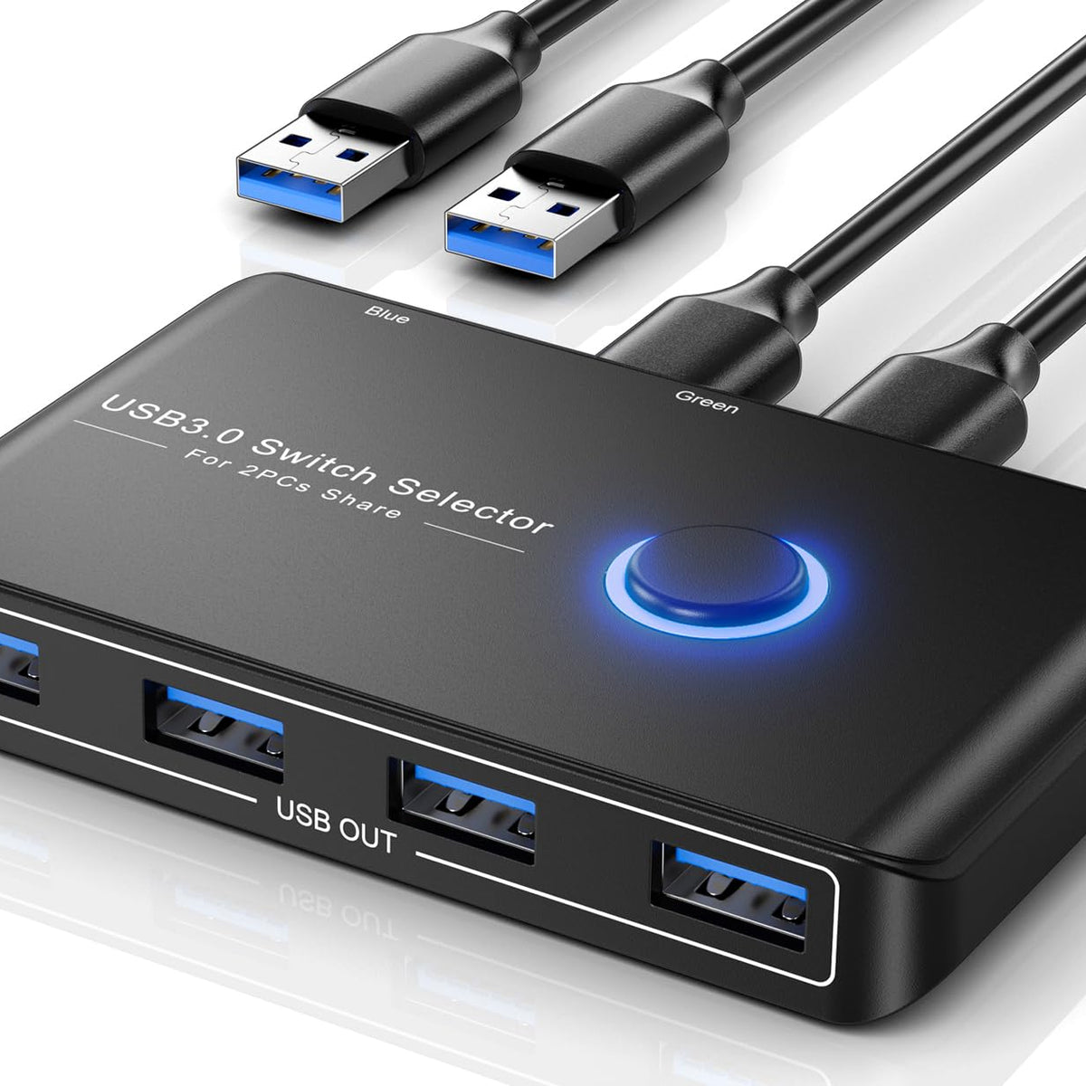 USB 3.0 Switch Selector for 2 Computers, USB Switcher Sharing 4 USB De ...
