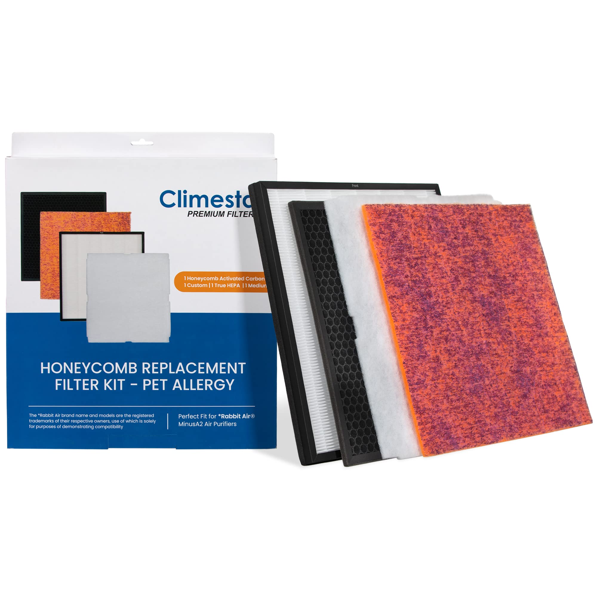 Climestar Honeycomb Filter Kit Compatible Replacement For Spa 700A Spa 780A Air Purifiers   Pet (Set Of 4 Filters)