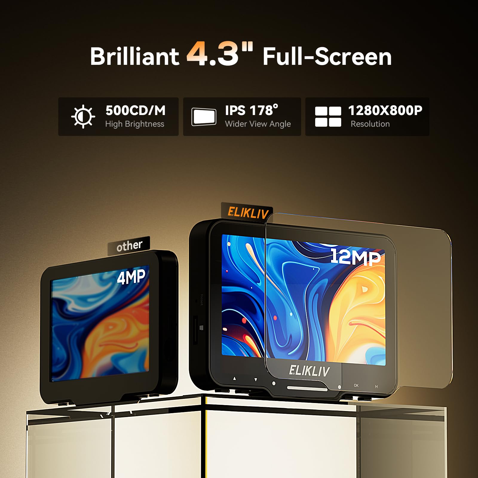 Elikliv Coin Microscope Edm4 Max, 4.3'' Lcd Digital Microscope1000X, Coin Magnifier With 8 Adjustable Led Lights, Coin Microscop