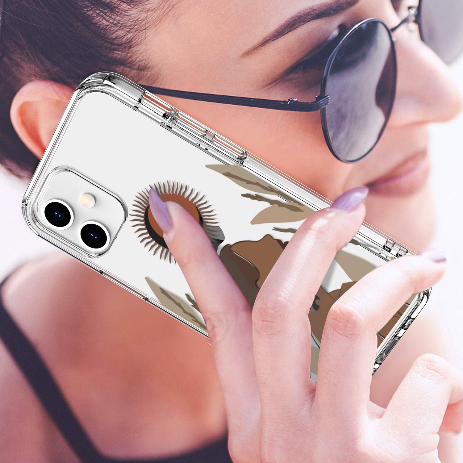 Luhouri Designed For Iphone 12 Mini Case With Screen Protector   Slim Fit, Sturdy Clear Acrylic Cover For Women And Girls   Prot