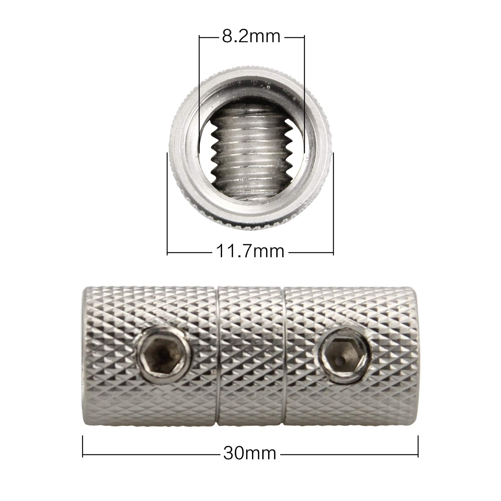 Zookoto 2Pcs 4 Gauge Wire Audio Car Brass Terminal Butt Connectors Car Stereo Power Or Ground Wire Splice Coupler