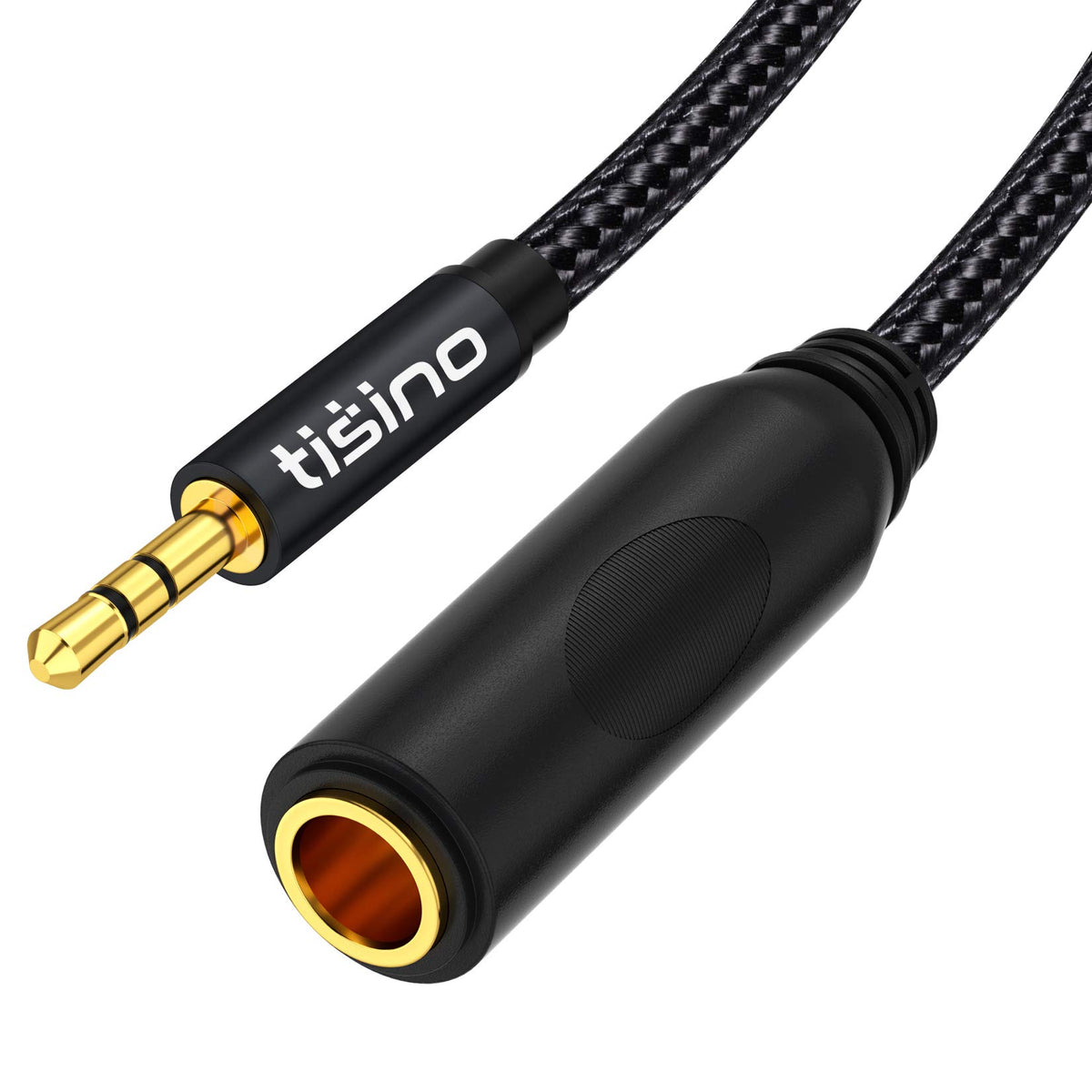 tisino 1/4 to 3.5mm Adapter, 1/4' Female to 1/8' Male Stereo Audio Adapter for Headphone, Amplifiers, Guitar, Amp etc. - 10ft/3m
