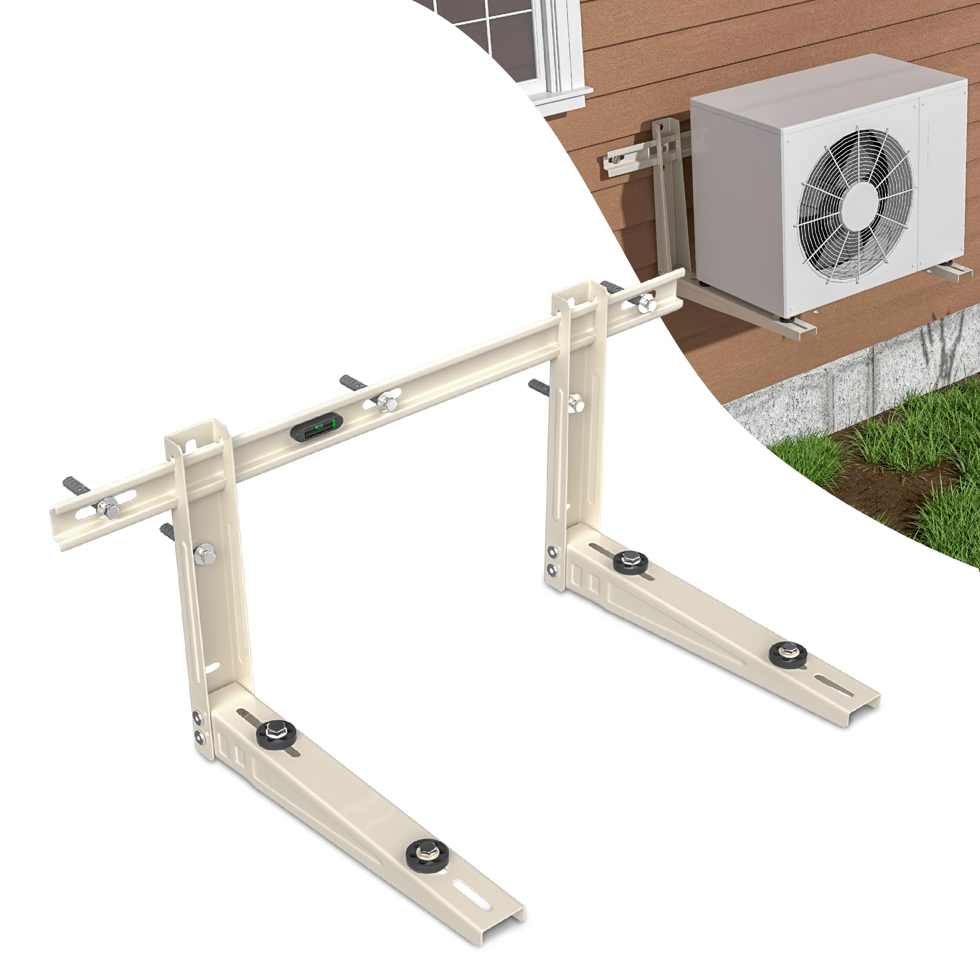 Cestluck Mini Split Mounting Brackets, Mini Split Bracket With Crossbar For Mini Split Ac 7000 Btu To 12000 Btu
